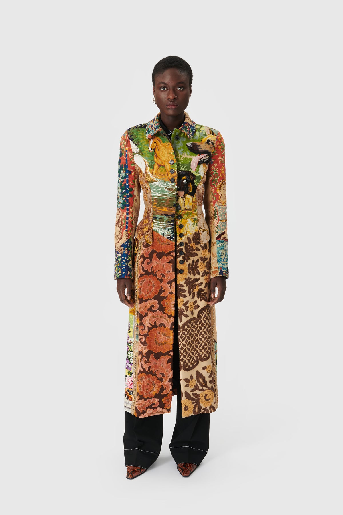 Printed Tapestries Tailored Coat