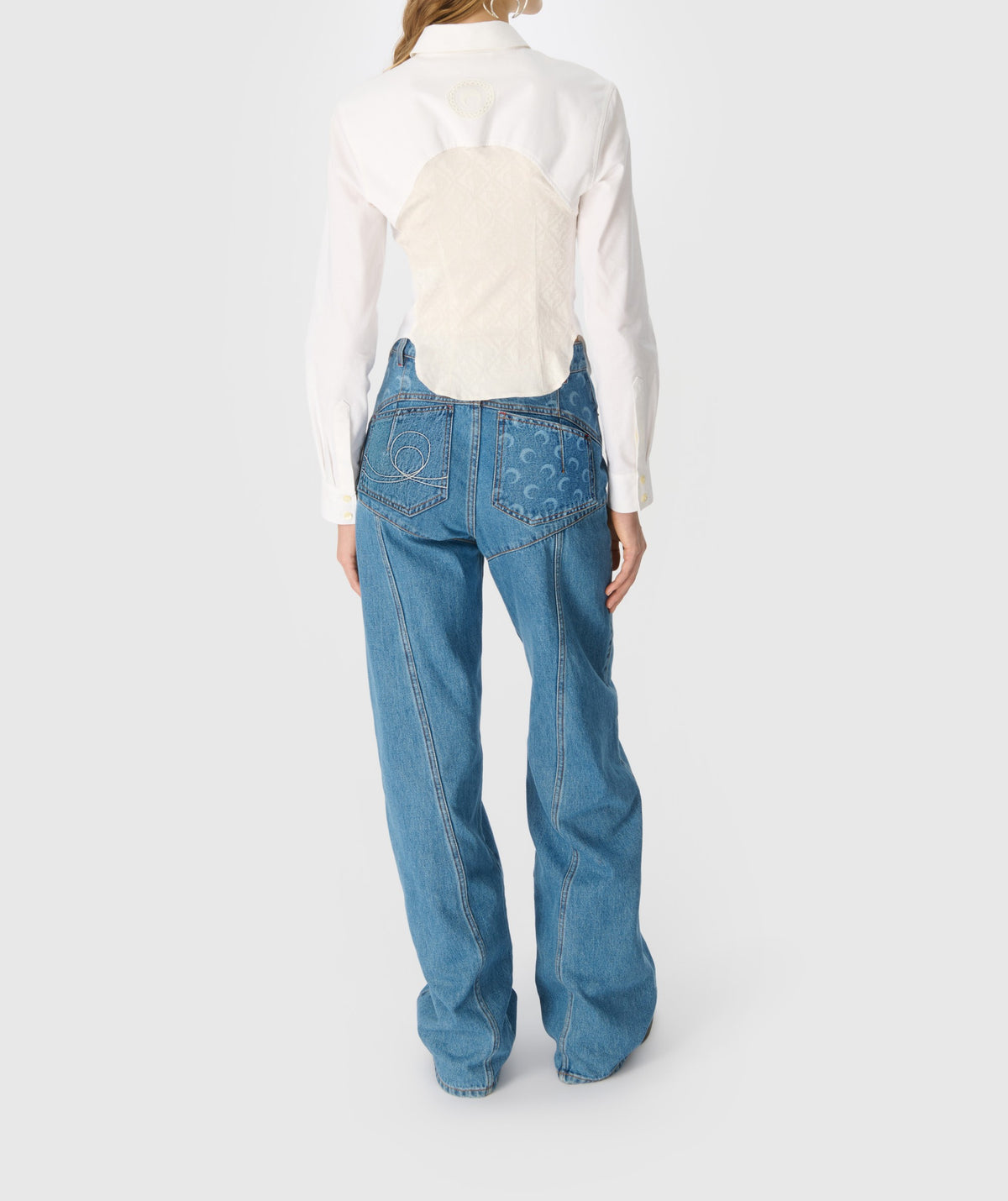 Upcycled Household Linen Corset Shirt