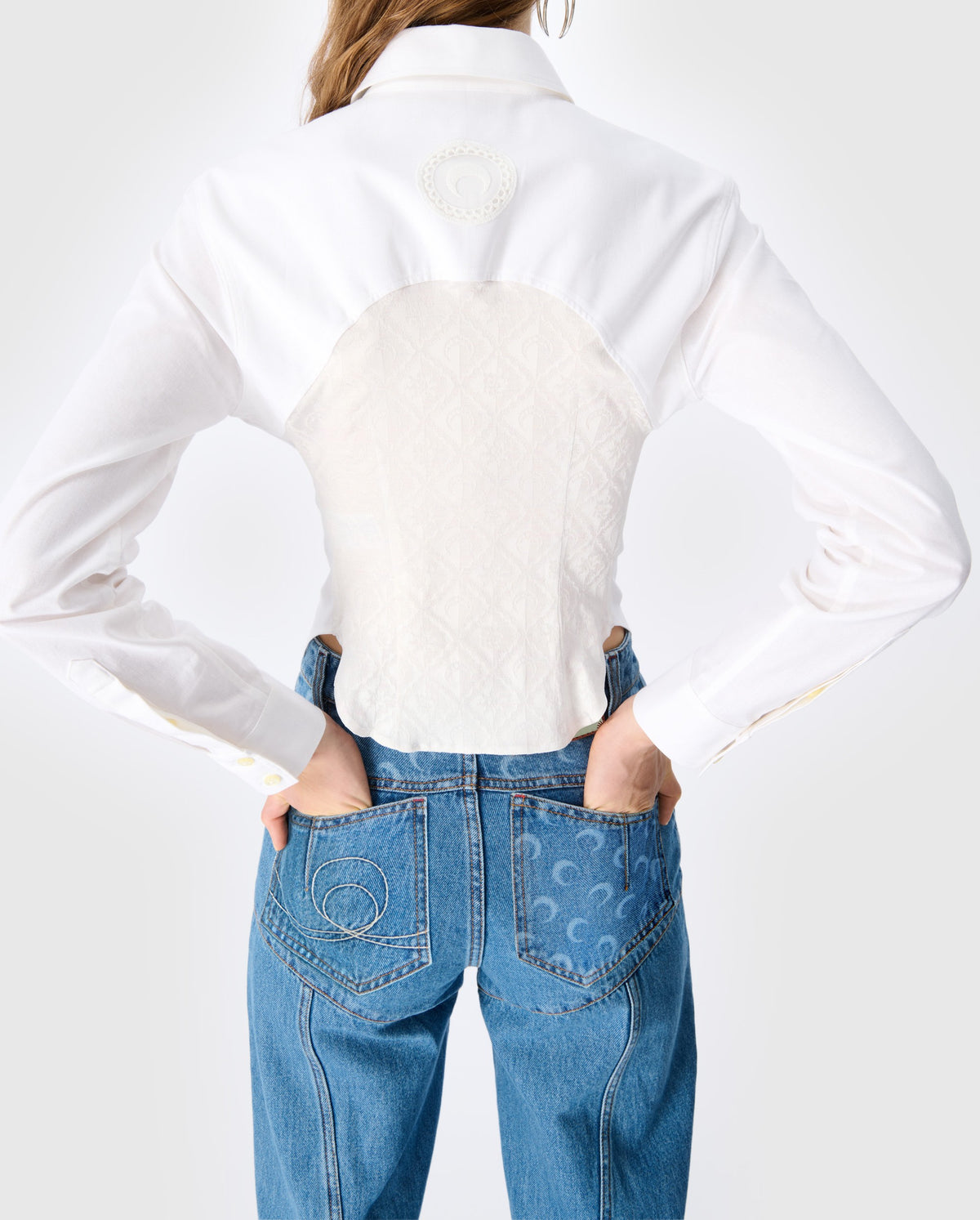 Upcycled Household Linen Corset Shirt