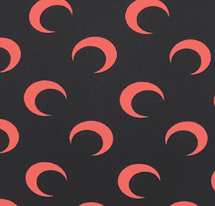 All over moon black/red TPU