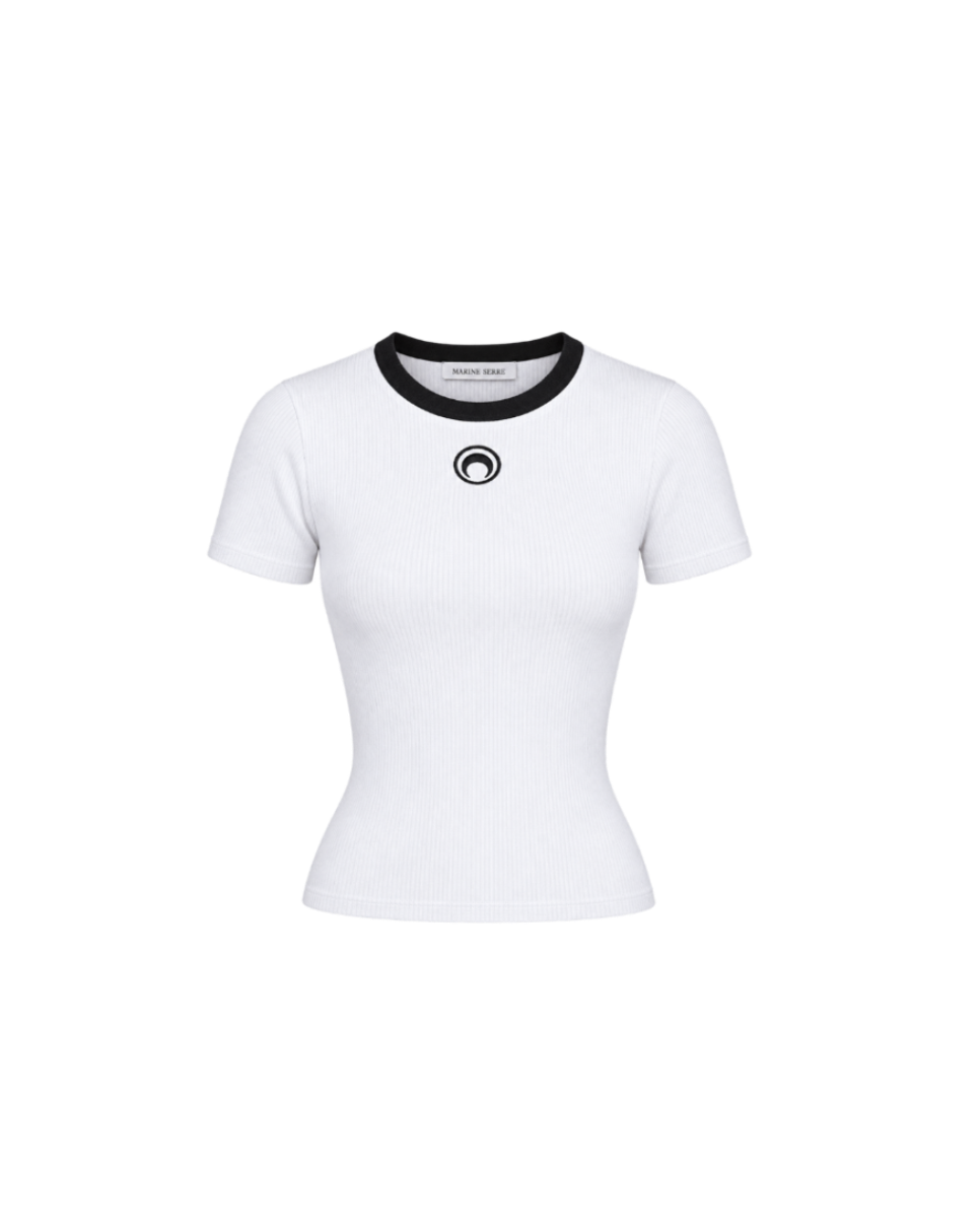 MOON LOGO RIBBED BABY FIT T-SHIRT