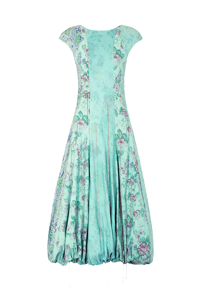 Bedsheet Panelled Bulle Dress