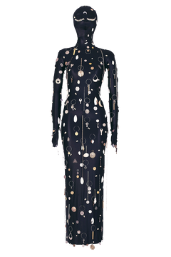 Shamanic Embroidery Balaclava Dress