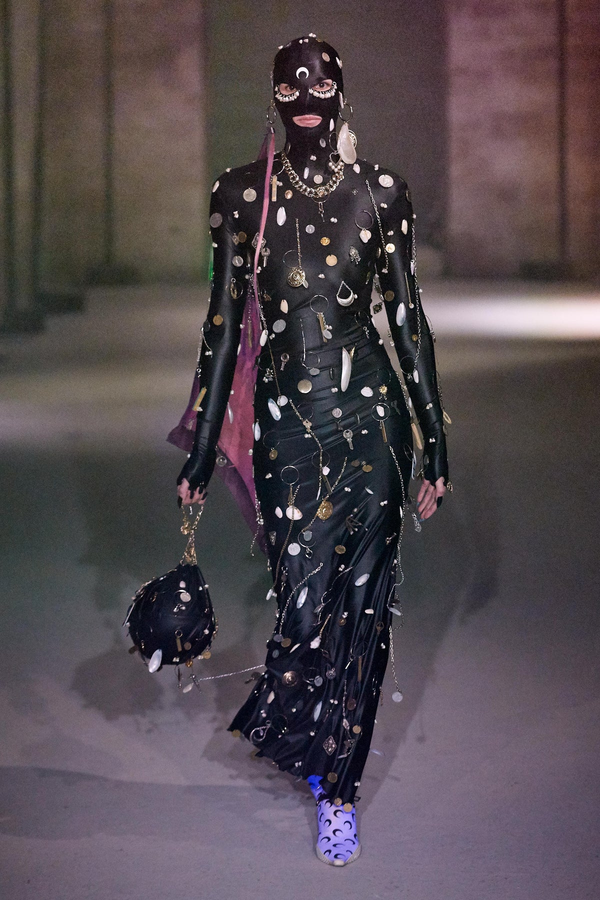 Shamanic Embroidery Balaclava Dress
