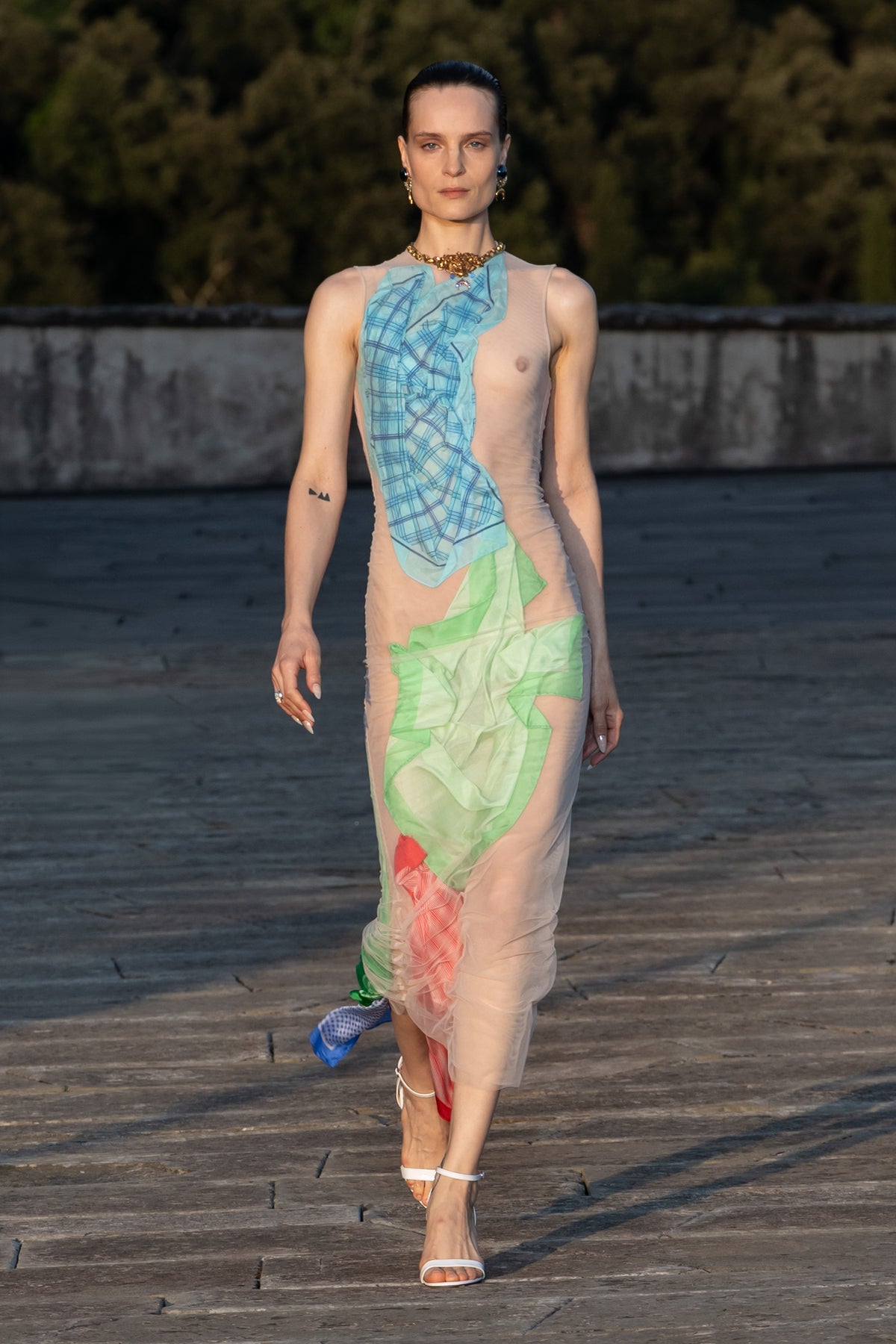 TRAPPED SCARVES DRESS