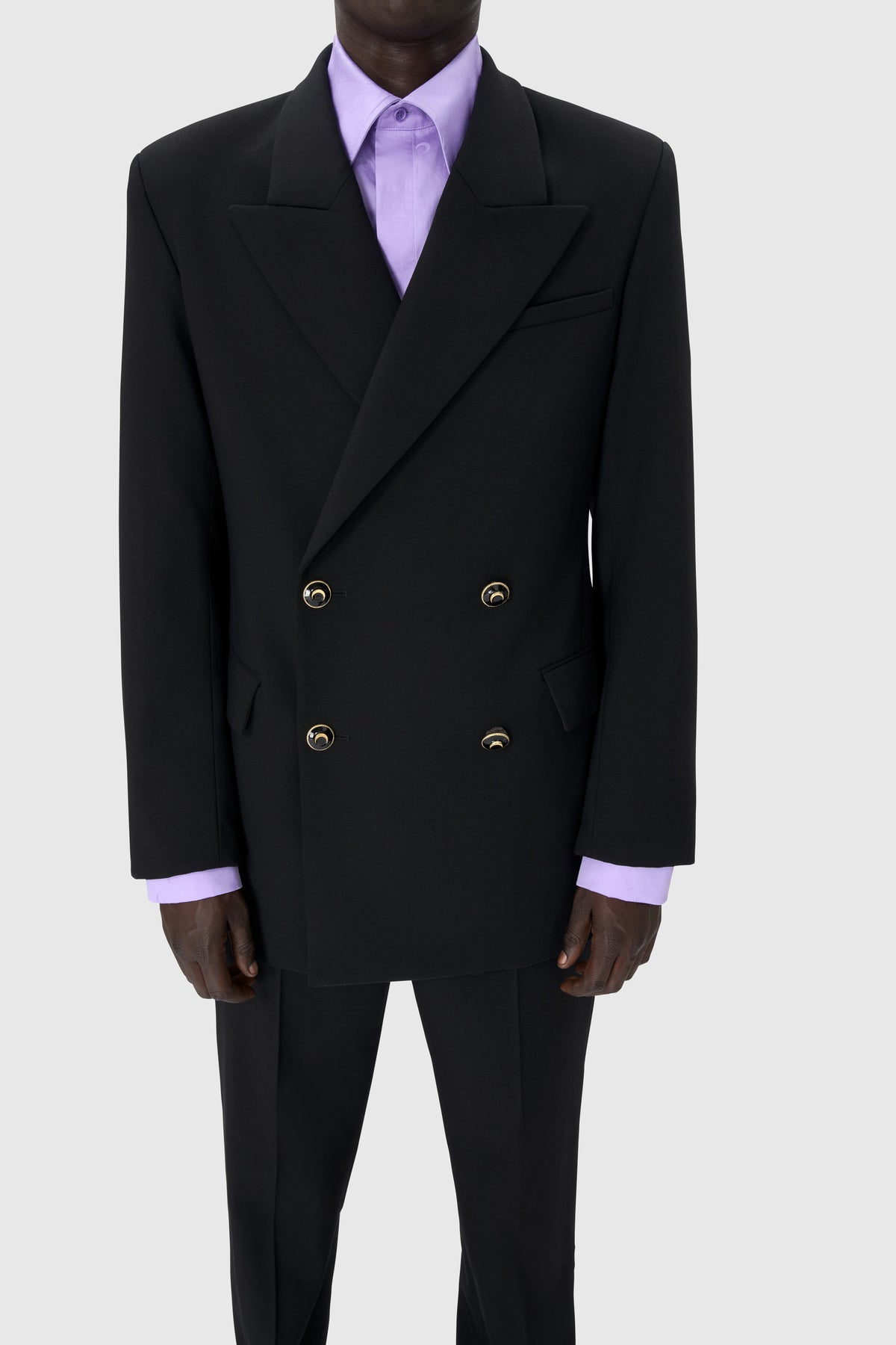 Virgin Wool Twill Fitted Jacket