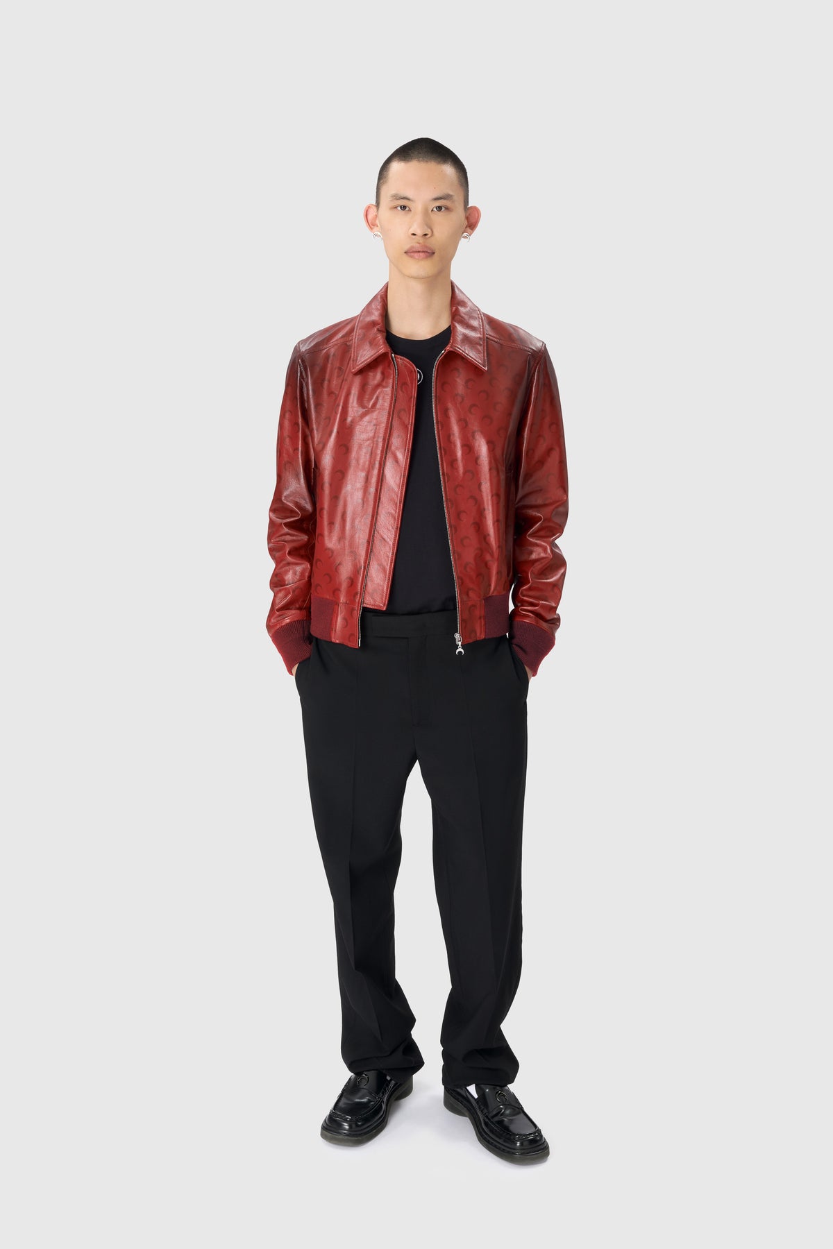 Virgin Wool Twill Pleated Trousers