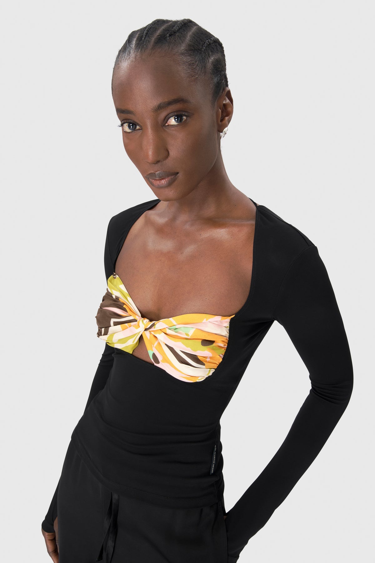 Upcycled Silk Scarves Draped Top