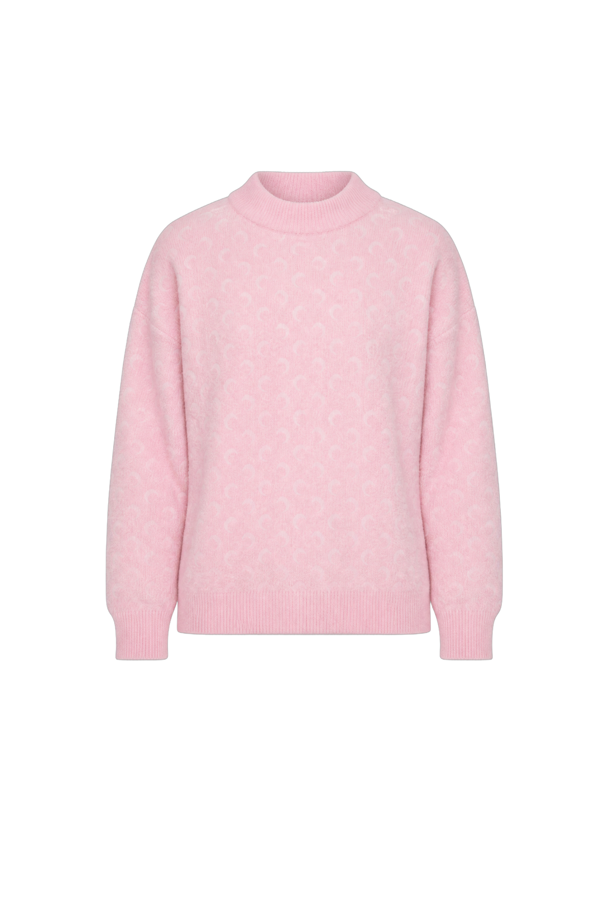 FLUFFY MOON JACQUARD KNIT CREWNECK SWEATER