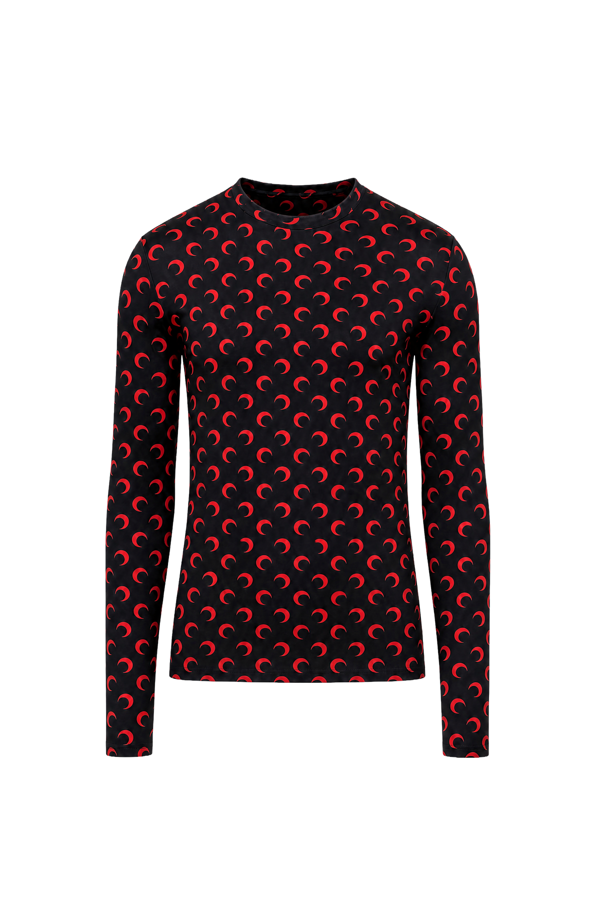 MOON PRINTED JERSEY LONG SLEEVE CREWNECK TOP