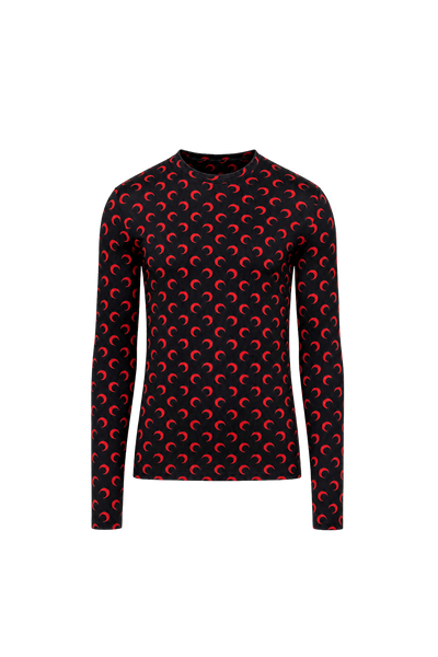 爆*裂様 MARINE SERRE Moon Printed Jersey LS MOON PRINTED JERSEY LONG SLEEVE HIGHNECK TOP – Marine Serre