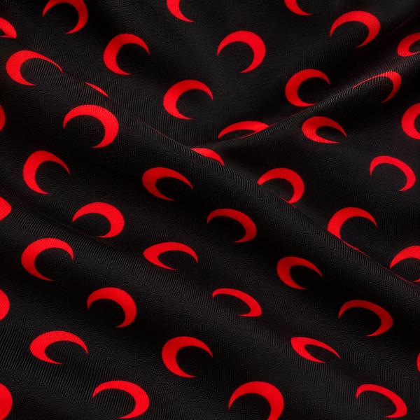MOON PRINTED JERSEY BLACK/RED