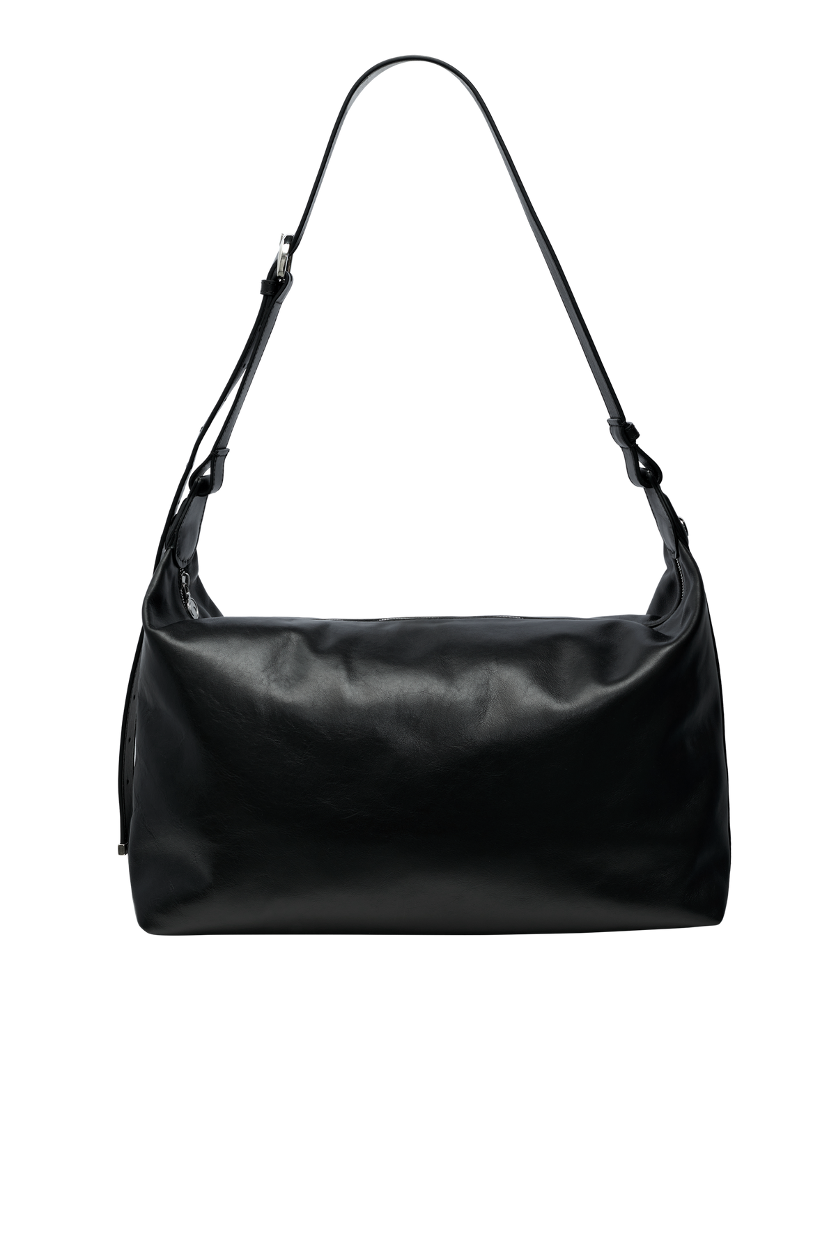Smooth leather messenger bag