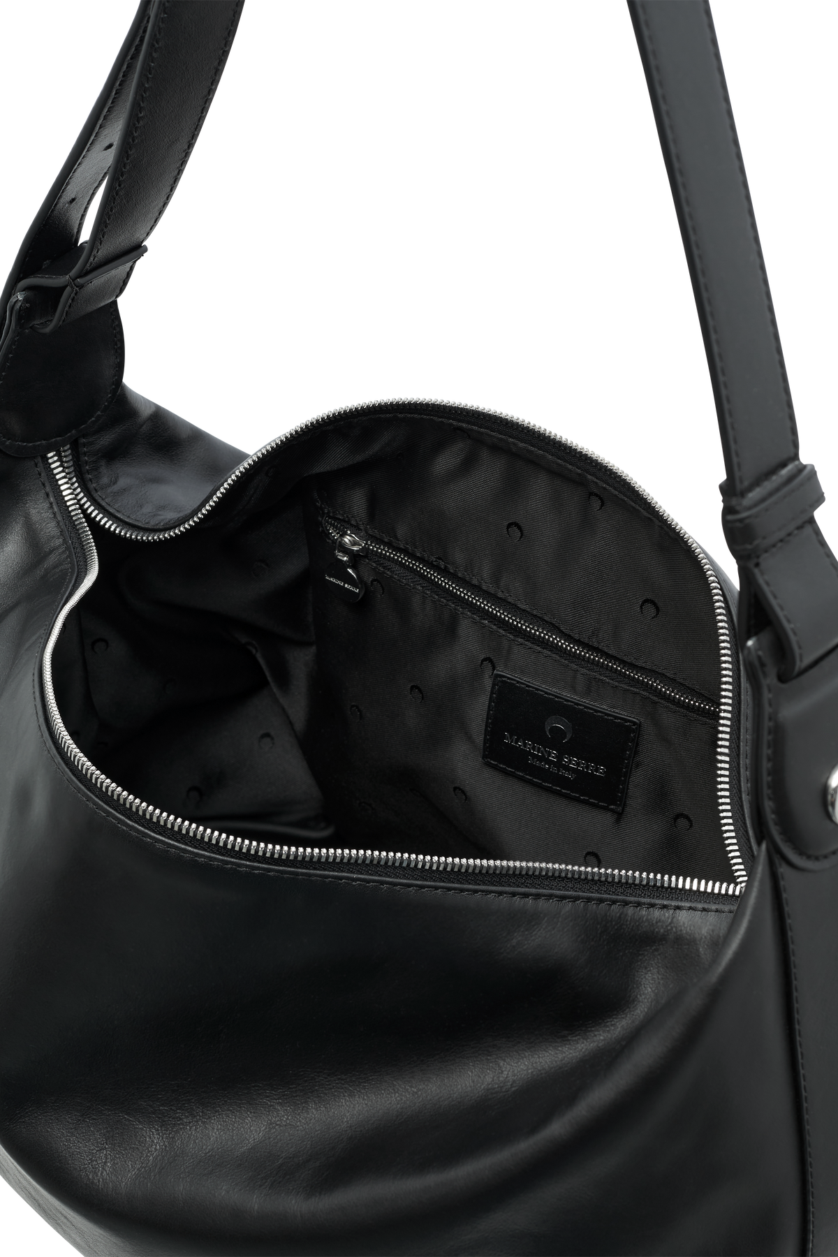 Smooth leather messenger bag