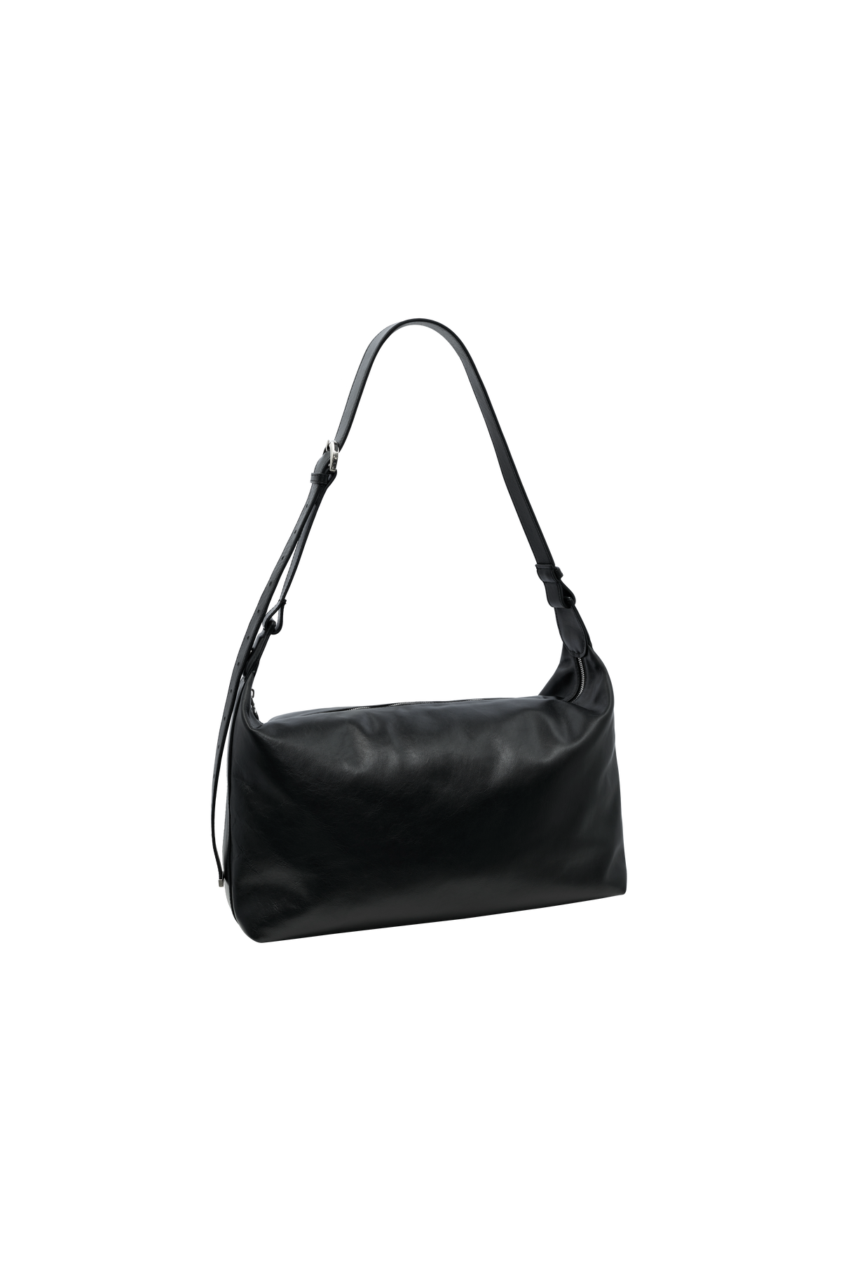 Smooth leather messenger bag