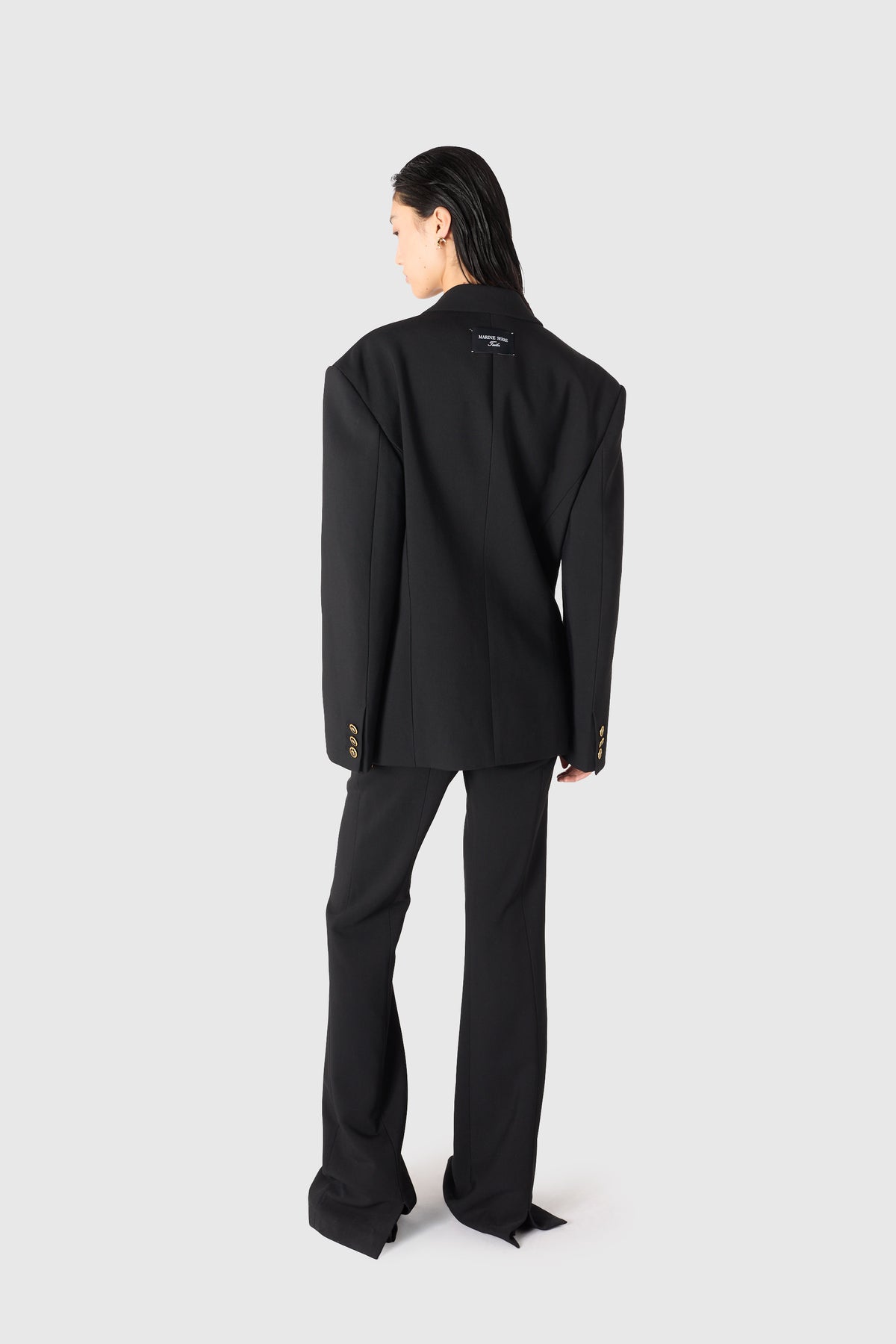 Tailored wool serge gold buttons jacket, image 8 of 9