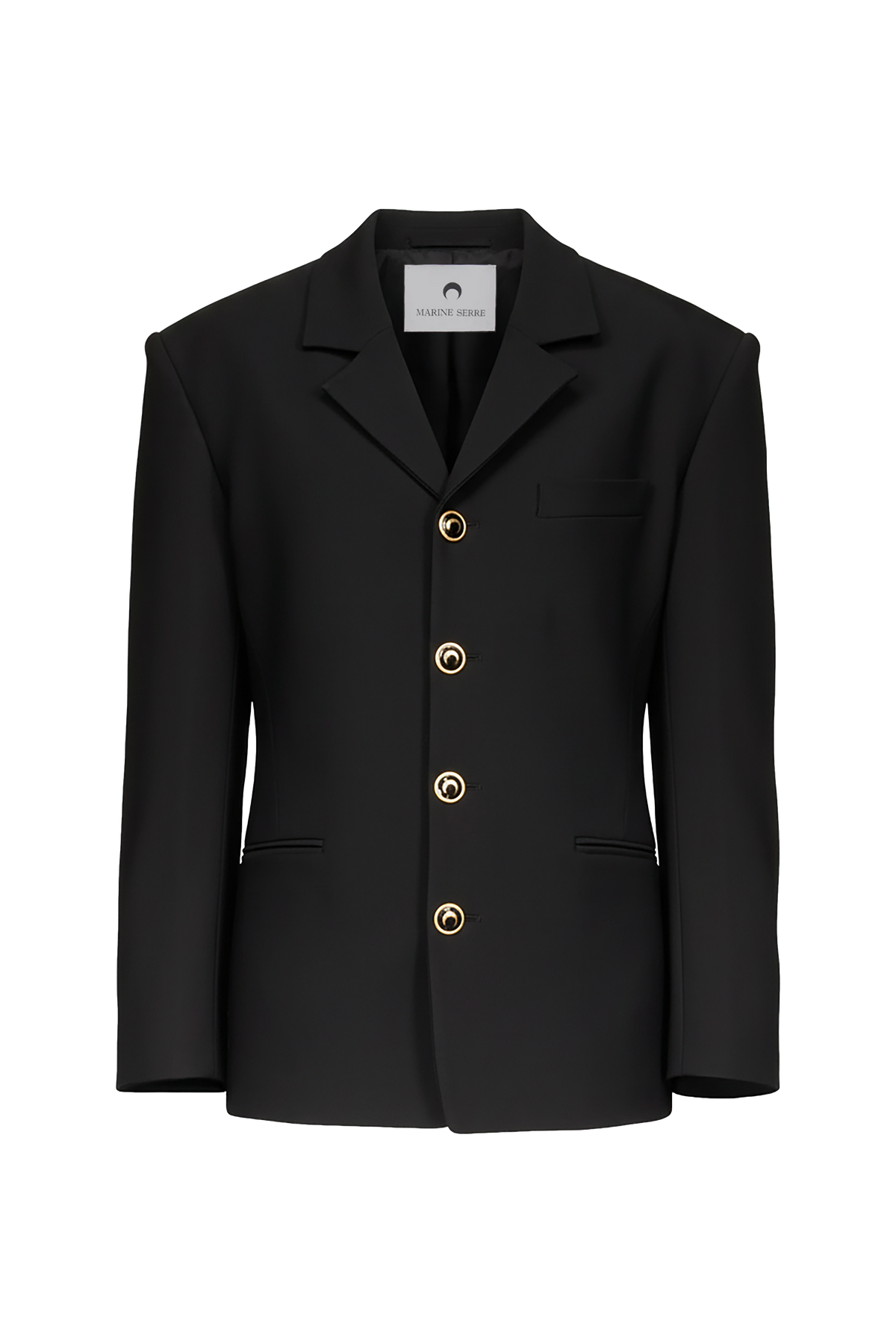 Veste tailleur en serge de laine à boutons dorés