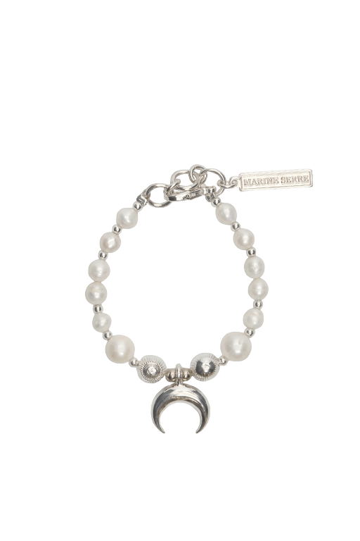 BRACELET DE PERLES PLAQUÉ ARGENT