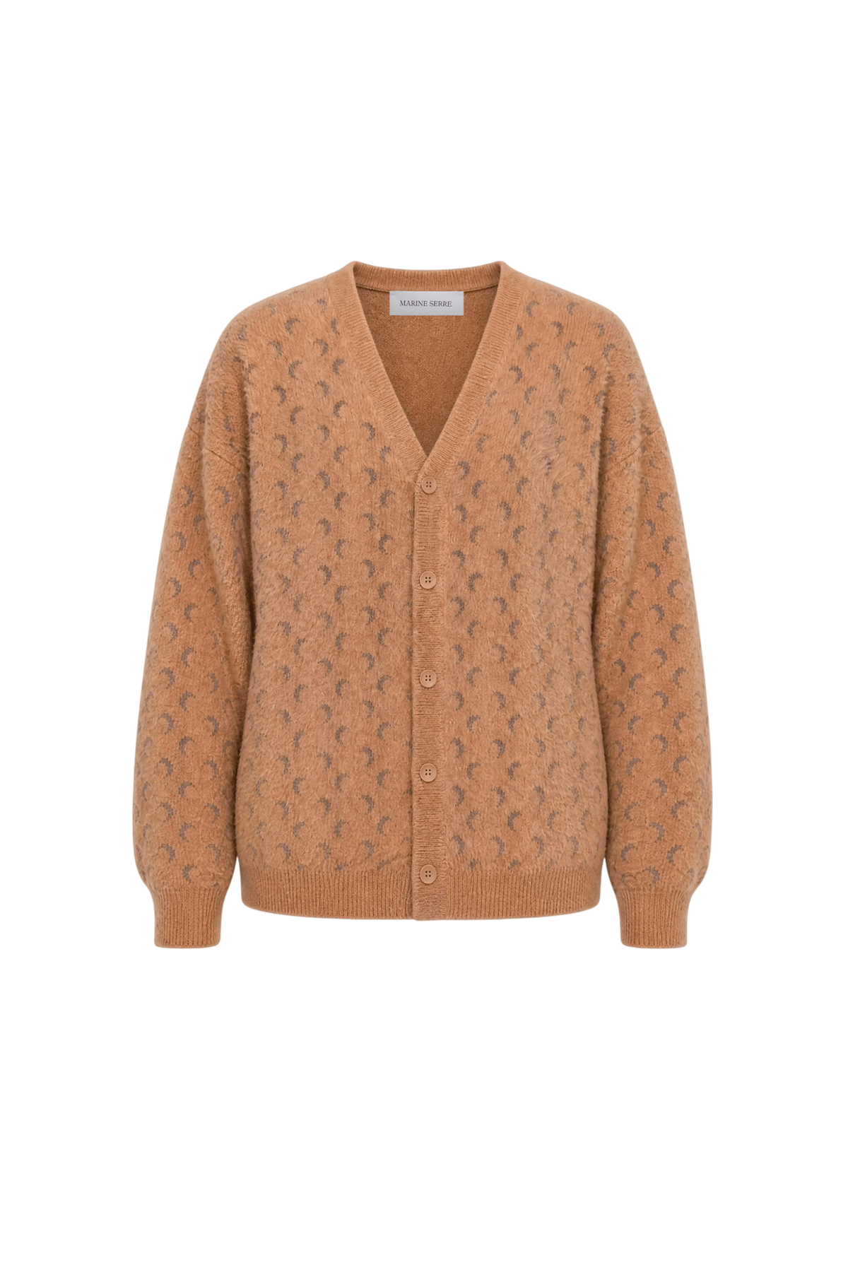 FLUFFY MOON JACQUARD KNIT LONG SLEEVES CARDIGAN