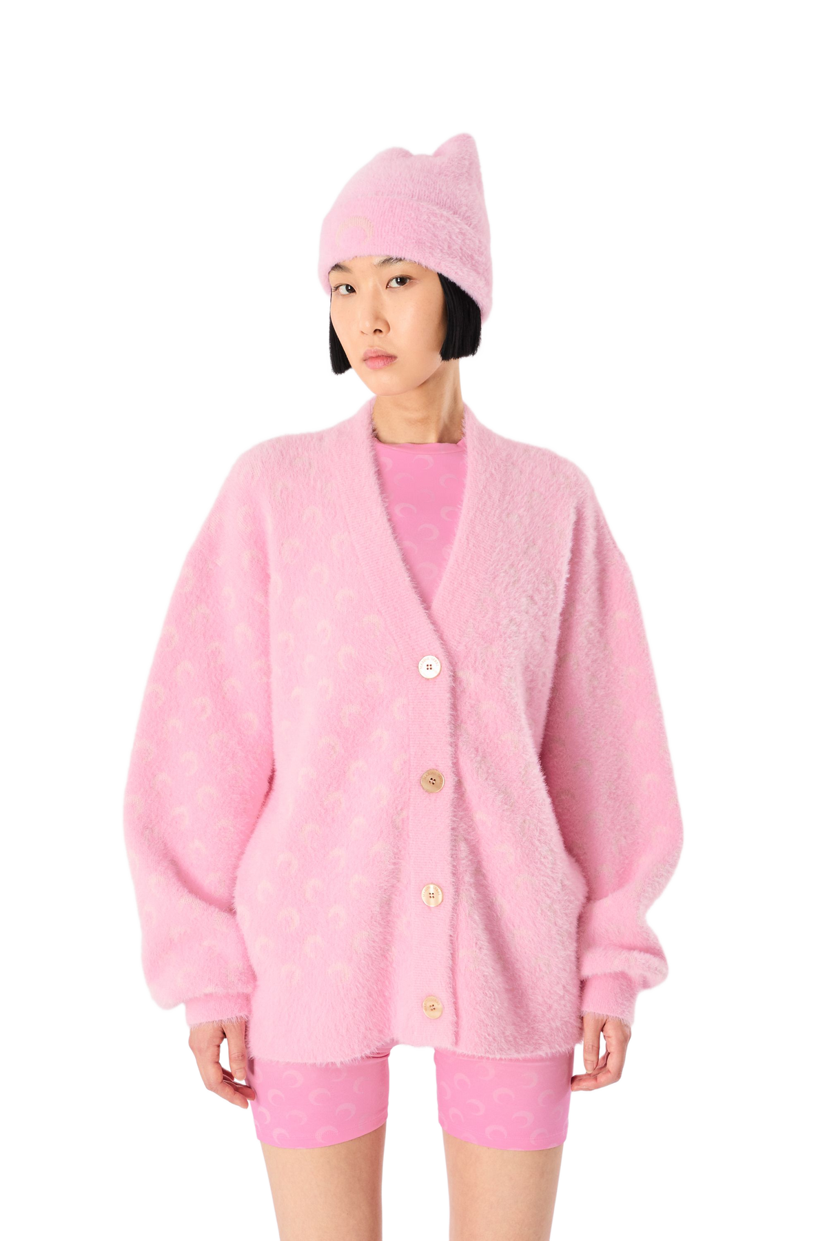 FLUFFY MOON JACQUARD KNIT LONG SLEEVES CARDIGAN, image 4 of 14