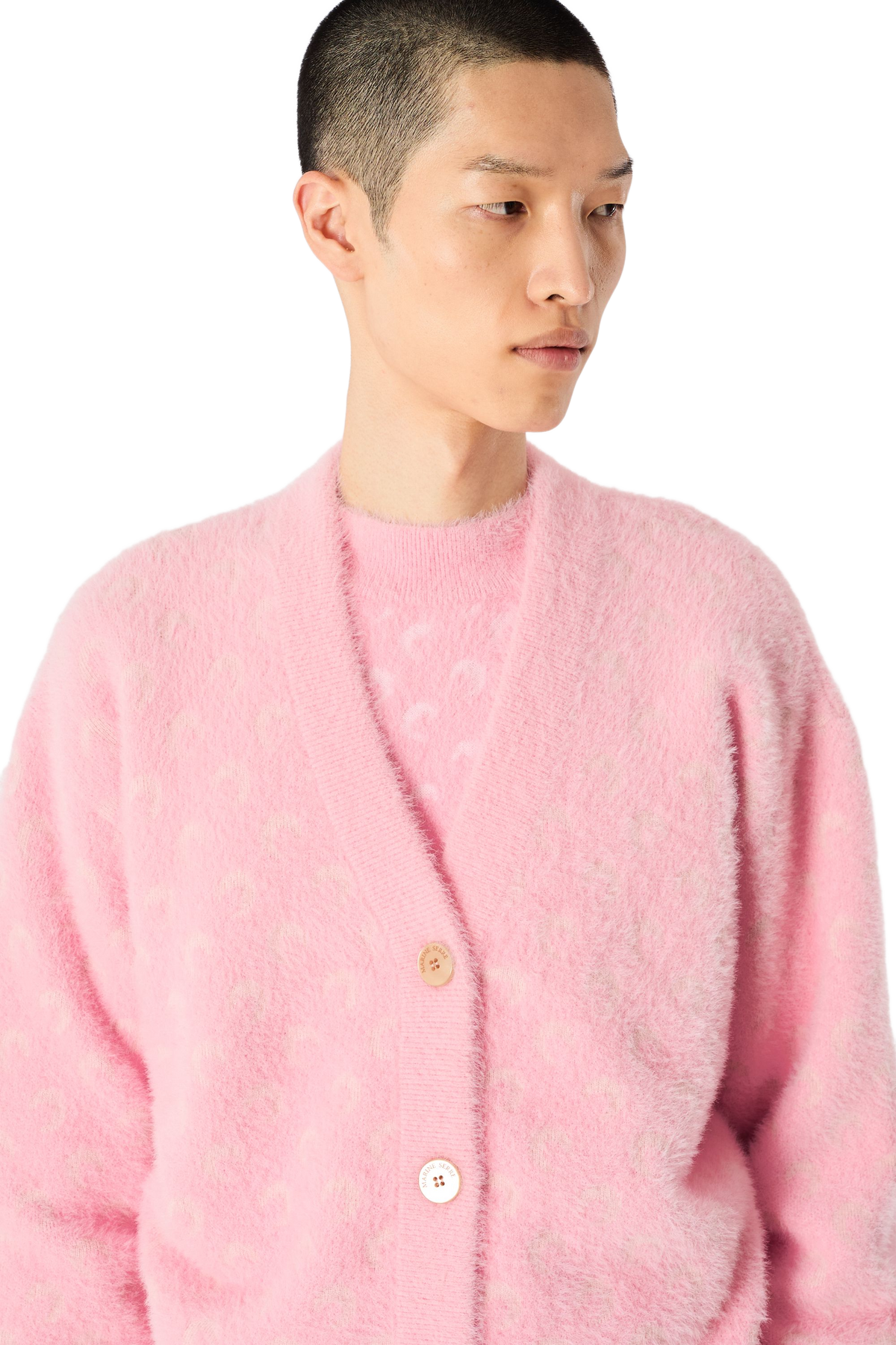 FLUFFY MOON JACQUARD KNIT LONG SLEEVES CARDIGAN, image 9 of 14