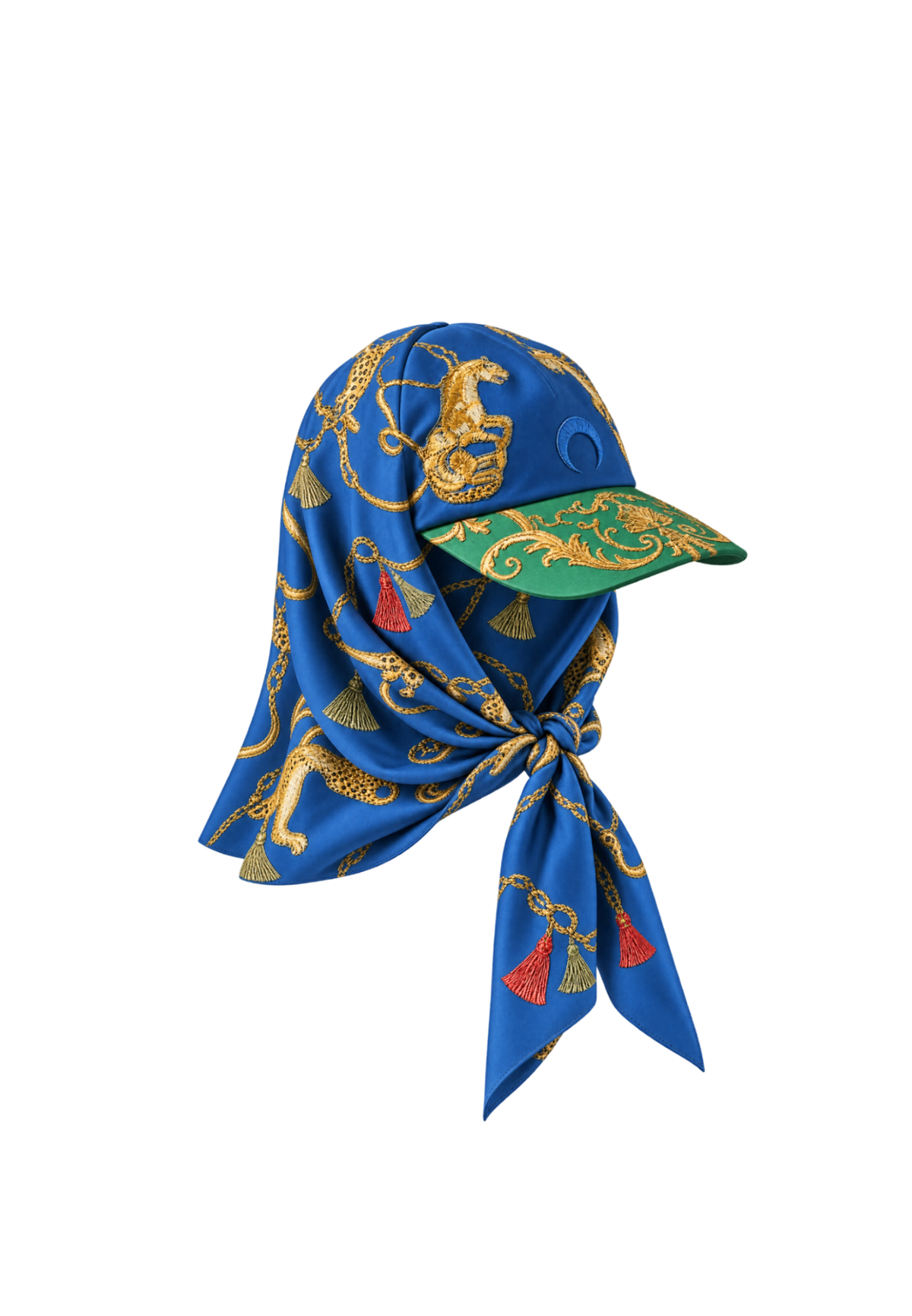 UPCYCLED SILK SCARVES VEILED CAP