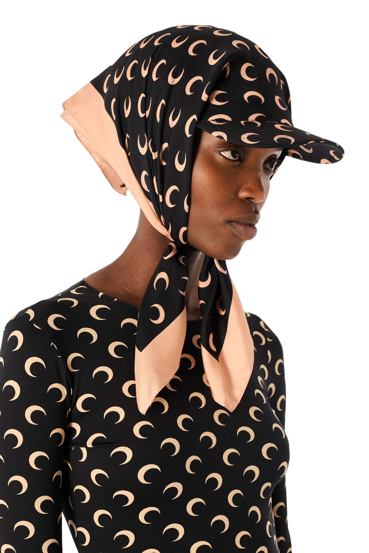 MOON SILK VEILED CAP