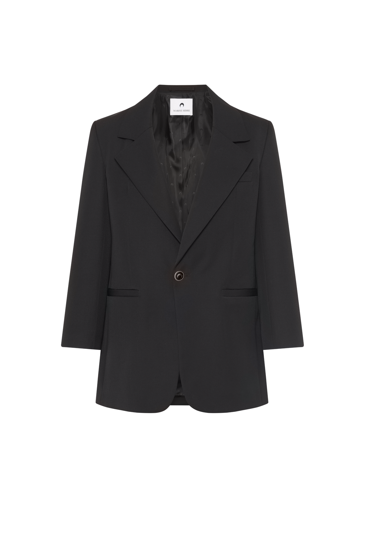 BLAZER BOXY EN SERGÉ DE LAINE VIERGE