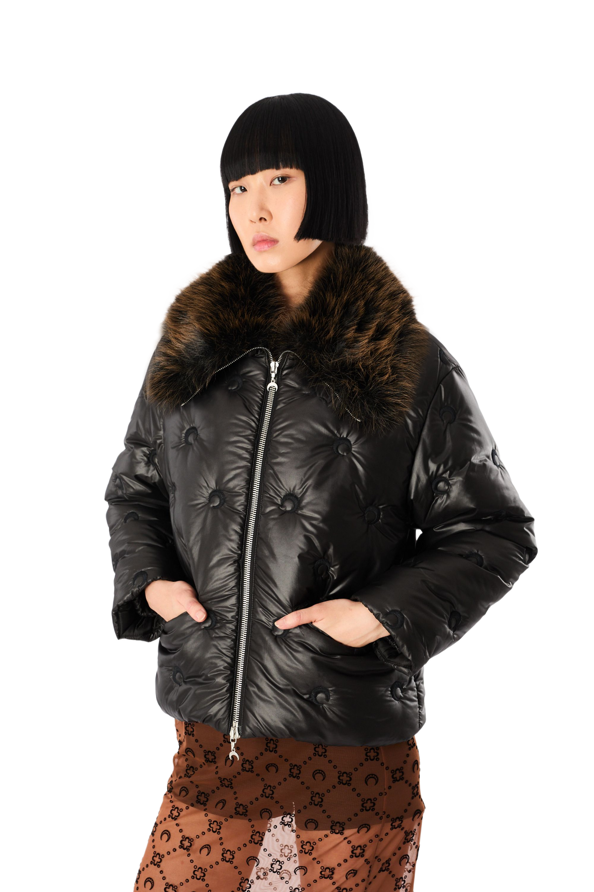 MOON QUILTED NYLON CROPPED JACKET