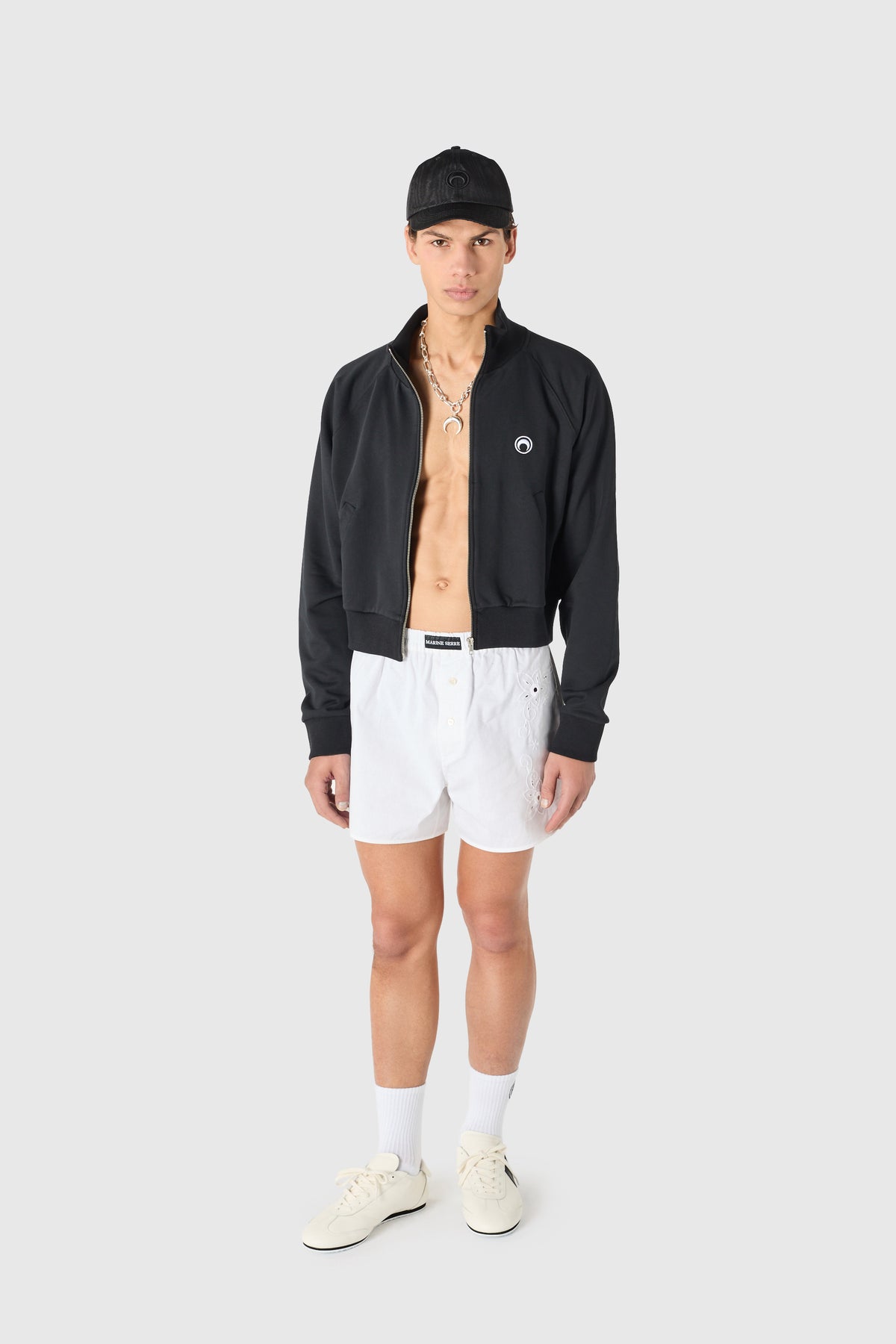 Moon logo zipped sweatshirt organic cotton, image 7 of 10