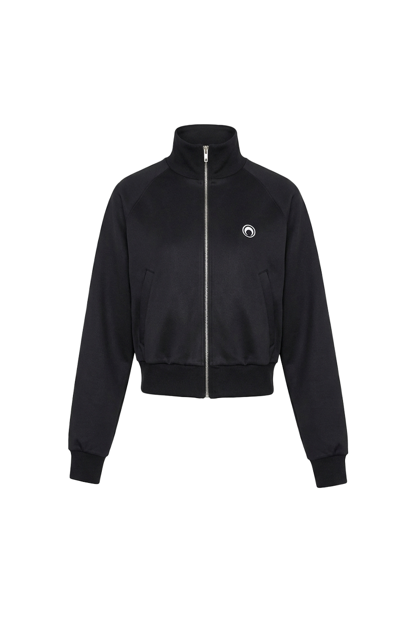 Moon logo zipped sweatshirt organic cotton