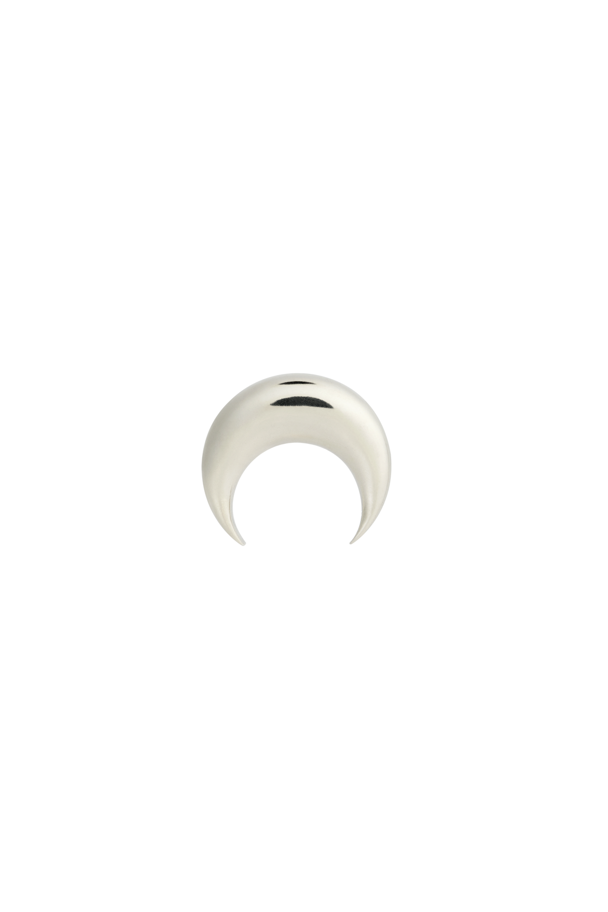 Moon 单只耳钉（再生镀银）