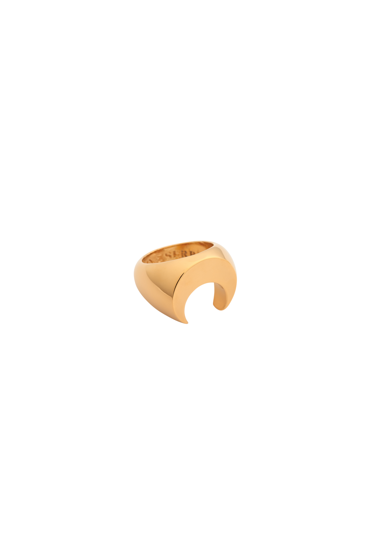 Regenerated Gold Plated Moon Ring