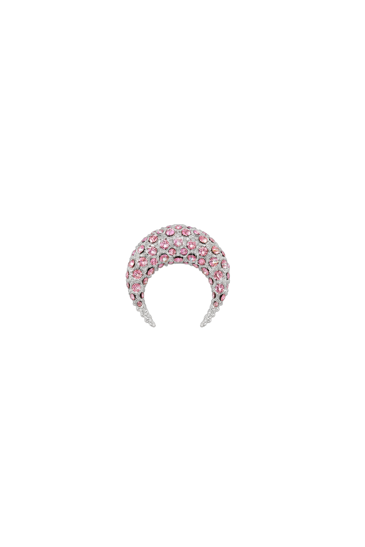 SILVER PLATED MOON CRYSTAL SINGLE EARRING