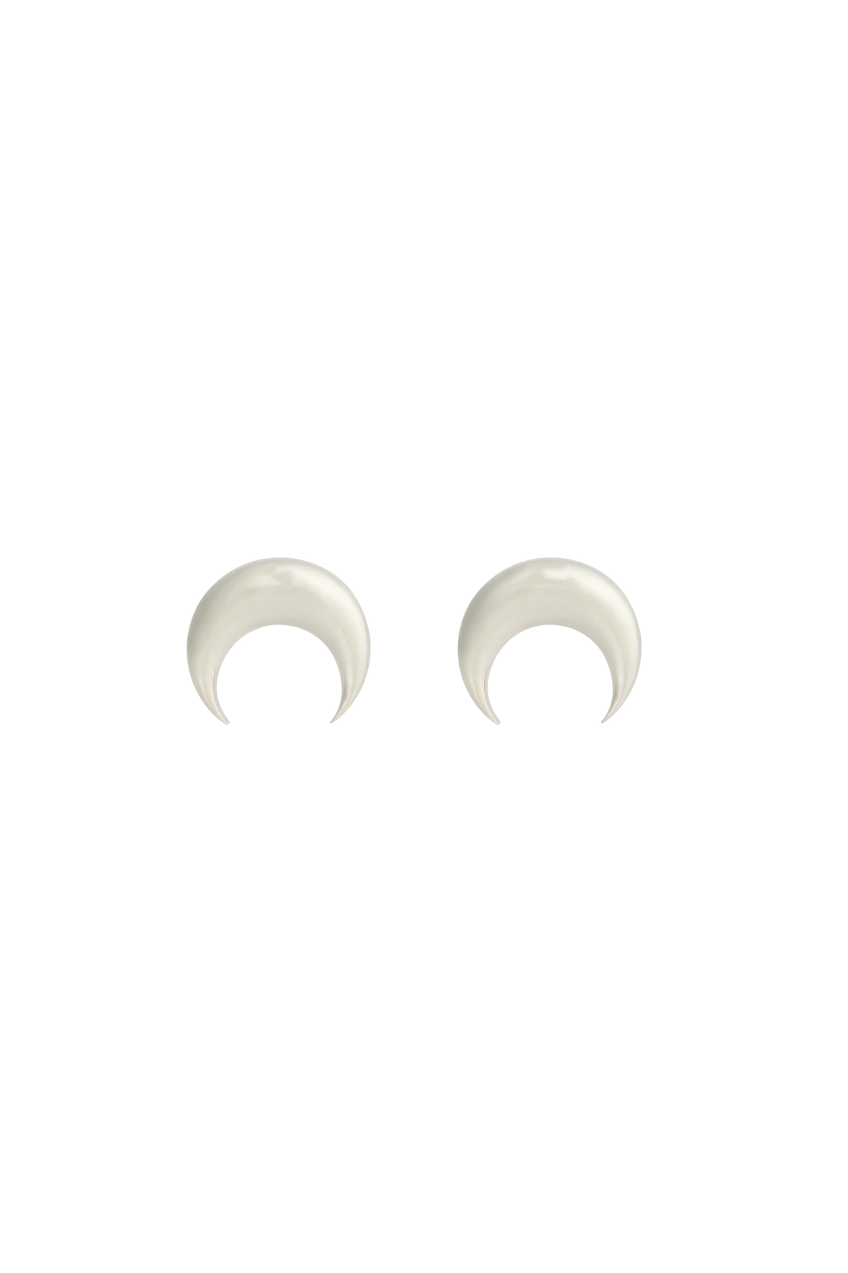 Clous d'oreilles Moon plaqués argent