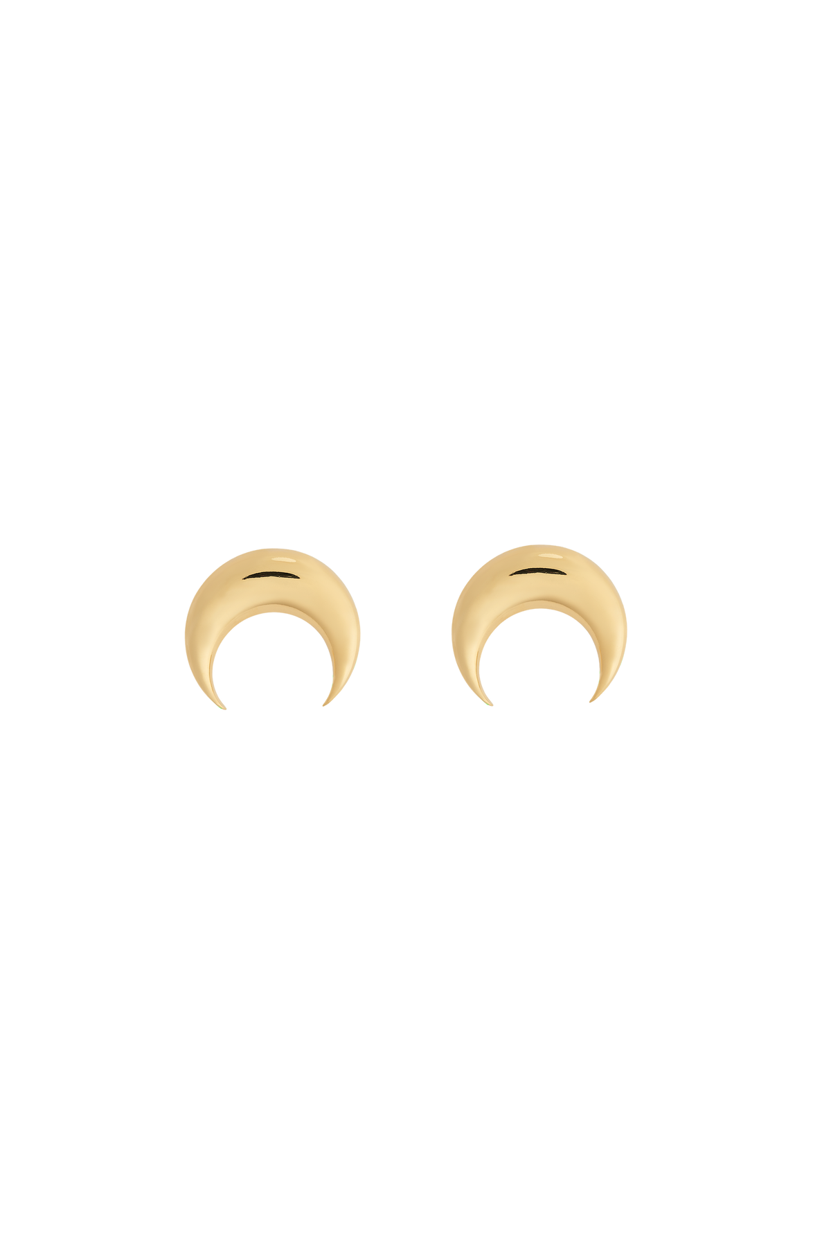 Clous d'oreilles Moon plaqués or