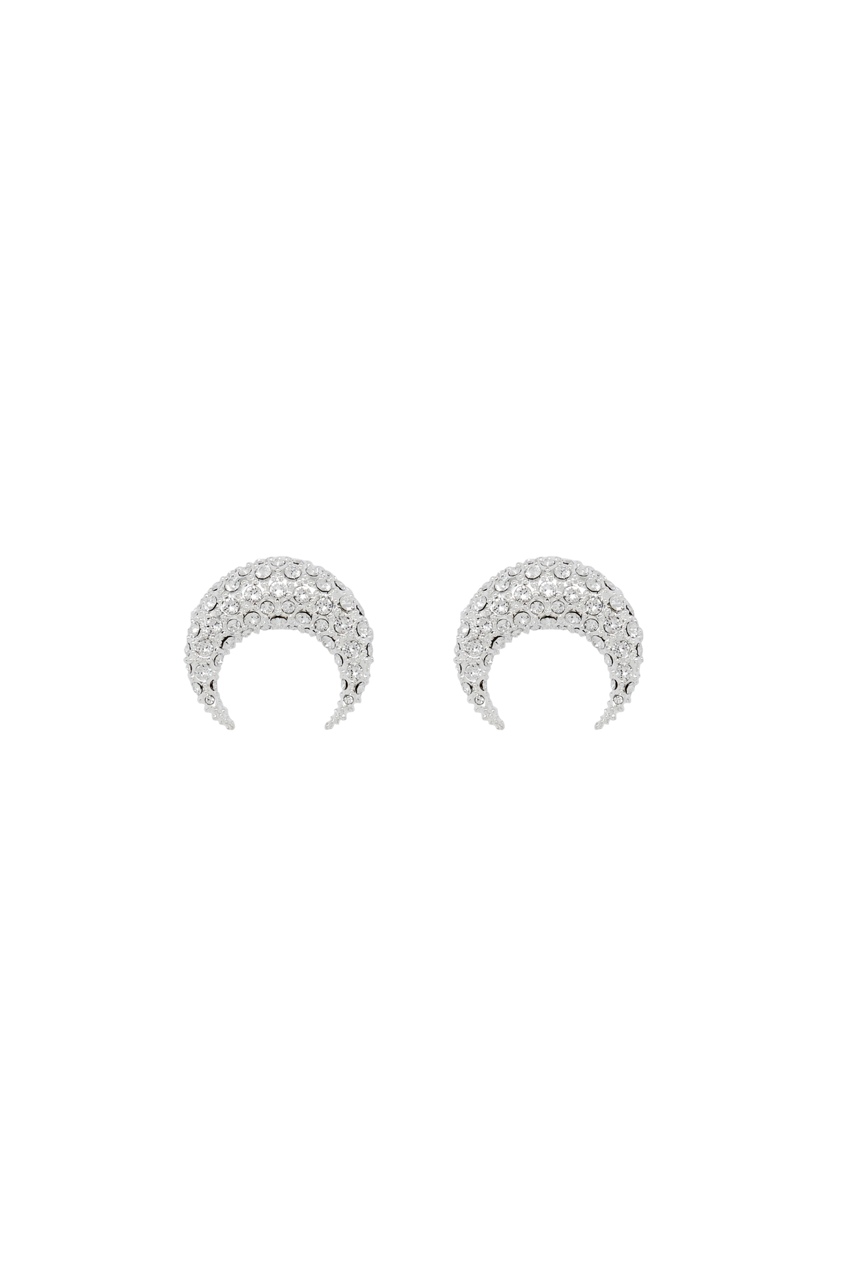 BOUCLES D’OREILLES CLOUS MOON PLAQUÉES ARGENT AVEC CRISTAL SWAROVSKI