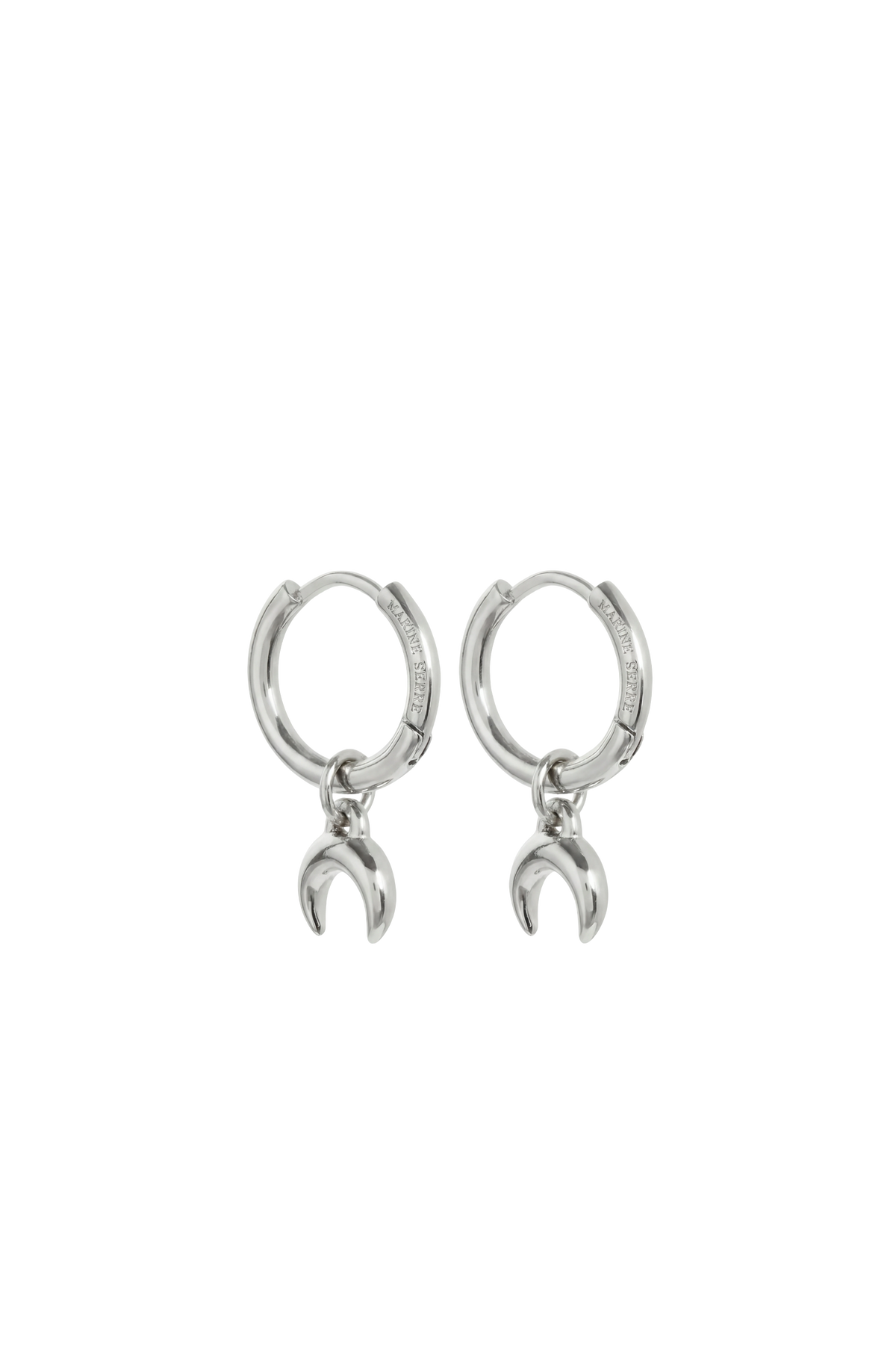MINI CRÉOLES MOON PLAQUÉES ARGENT