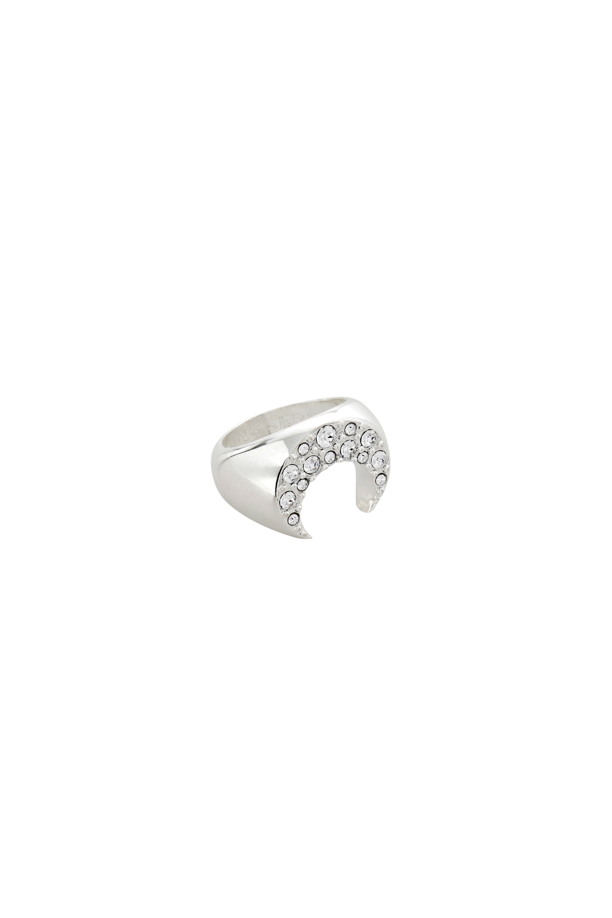 BAGUE MOON PLAQUÉE ARGENT AVEC CRISTAL SWAROVSKI