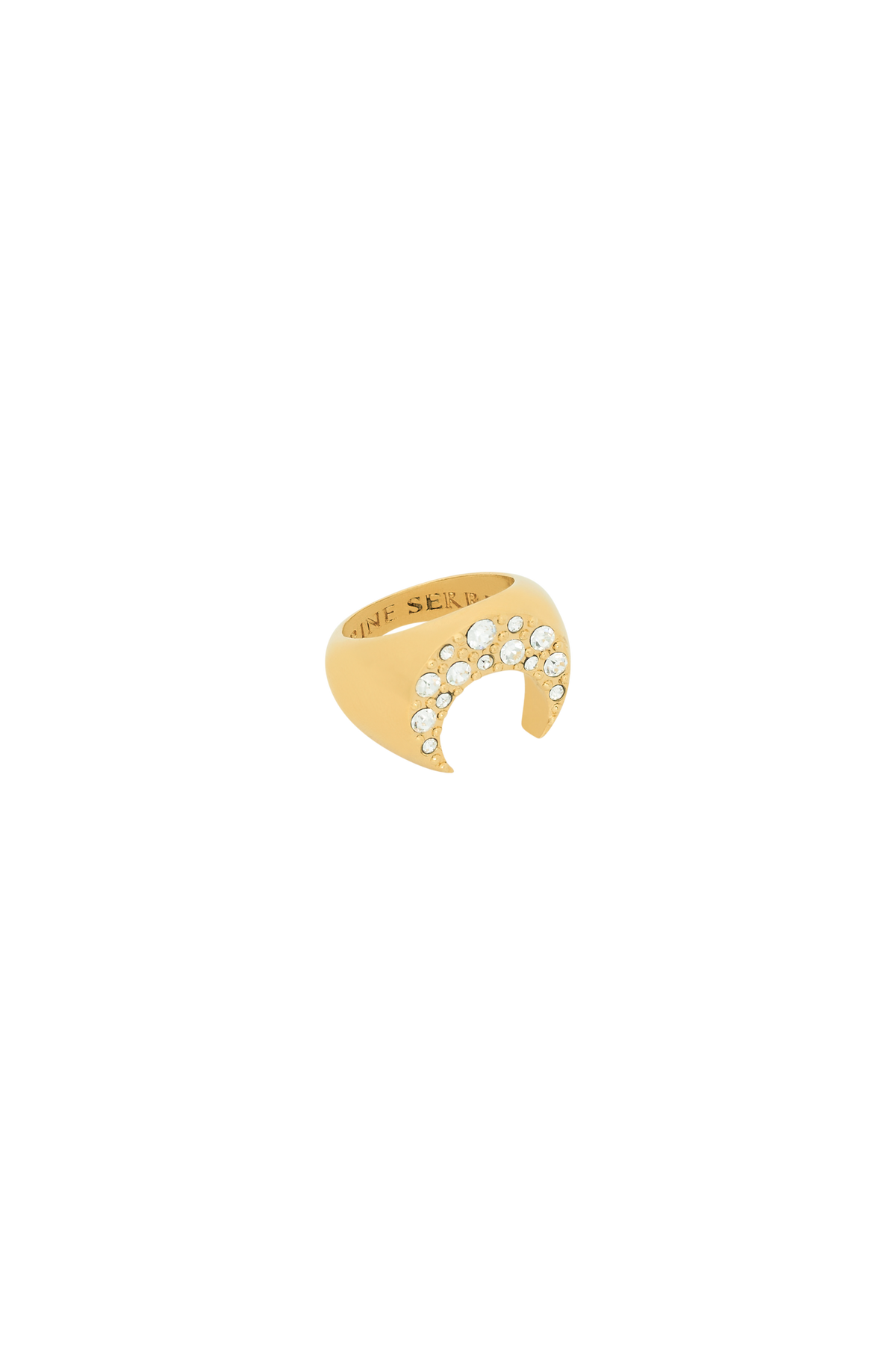 水钻镀金 MOON 戒指