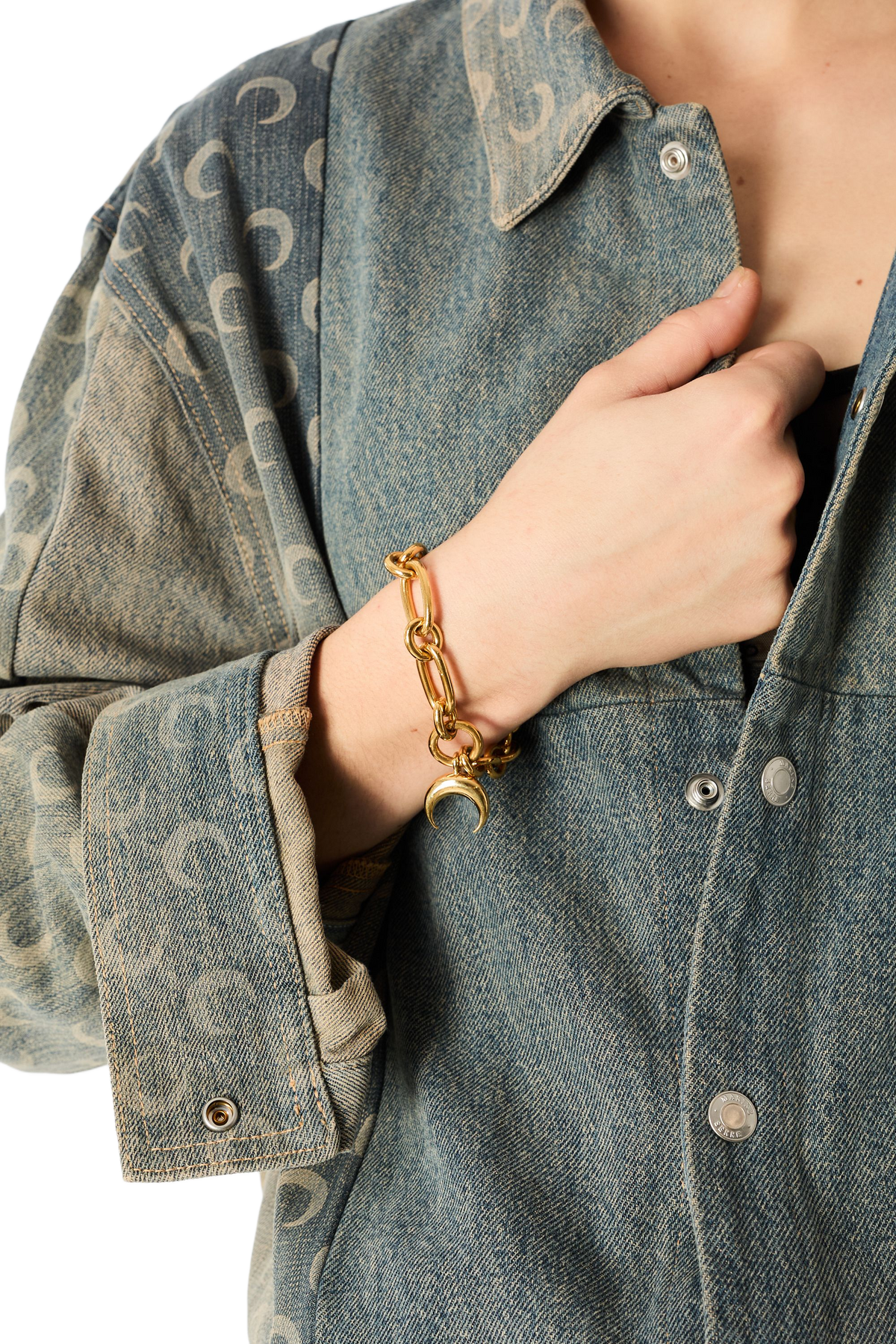 Bracelet à breloques Moon plaqué or