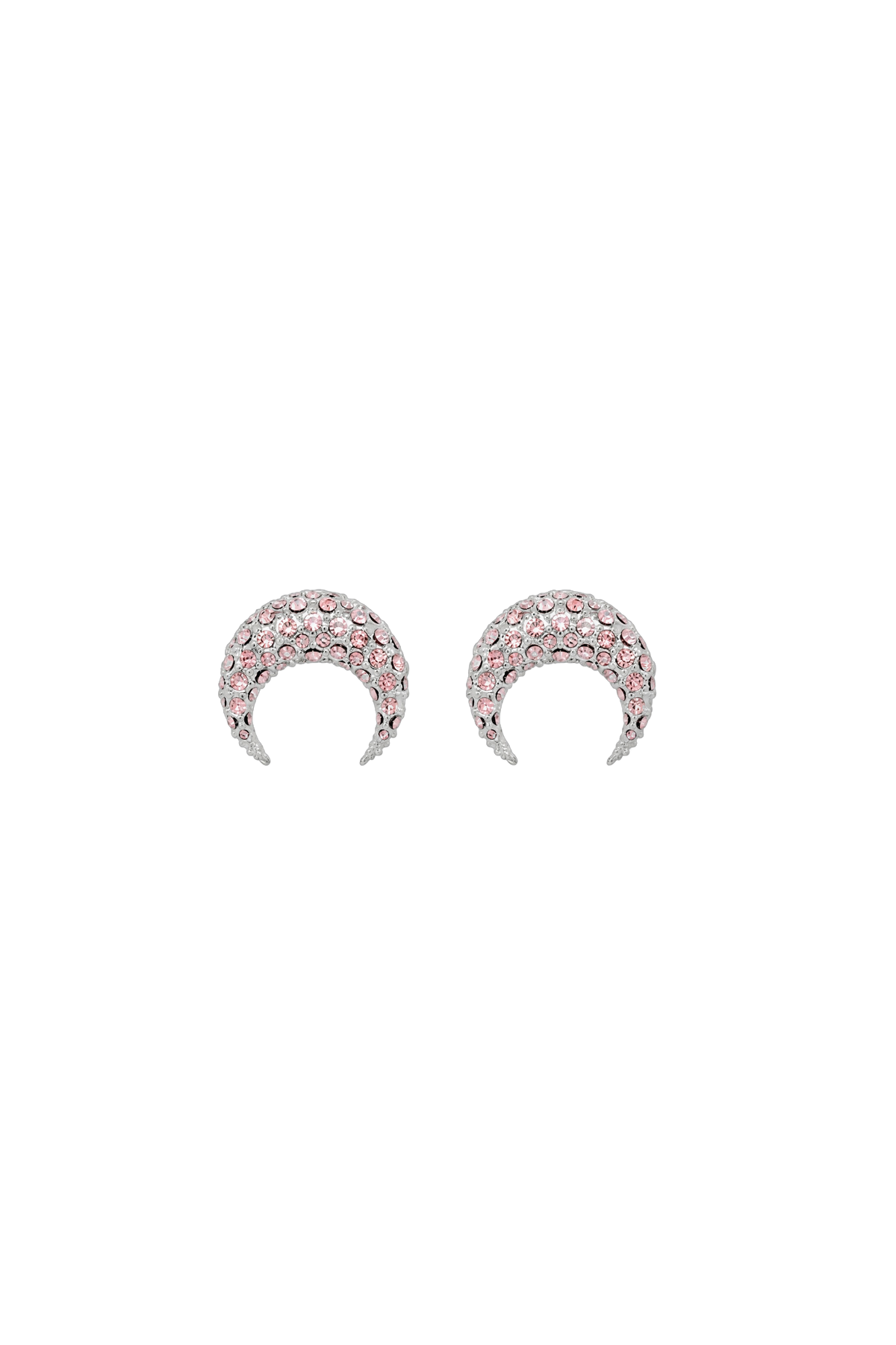 SILVER PLATED MOON CRYSTAL EARRINGS