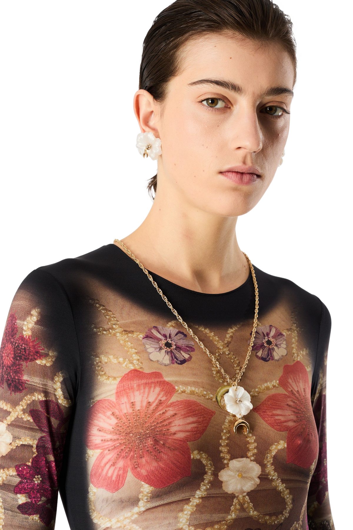 FLOWER ROPE NECKLACE