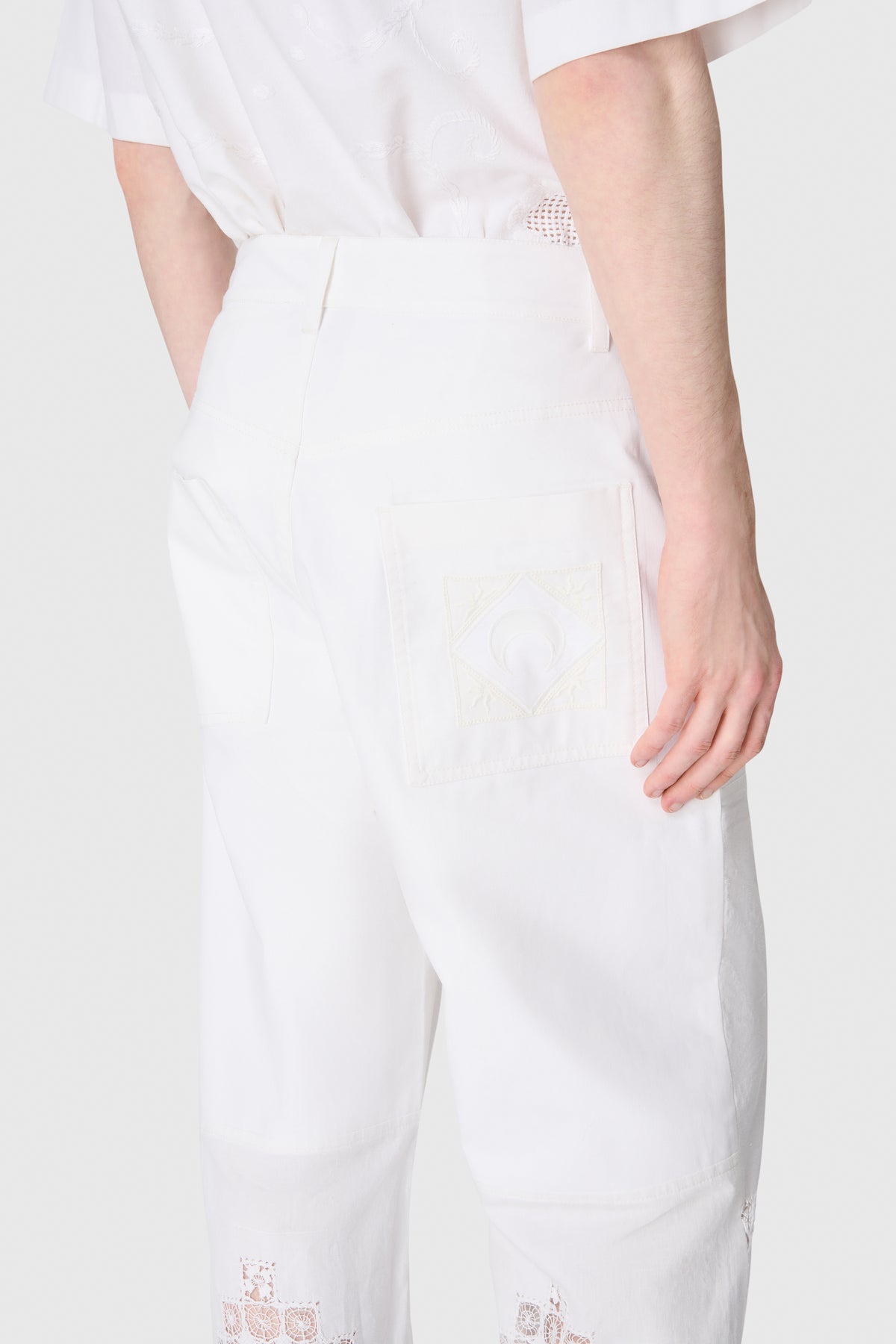 REGENERATED HOUSEHOLD LINEN STRAIGHT TROUSERS, image 6 of 7