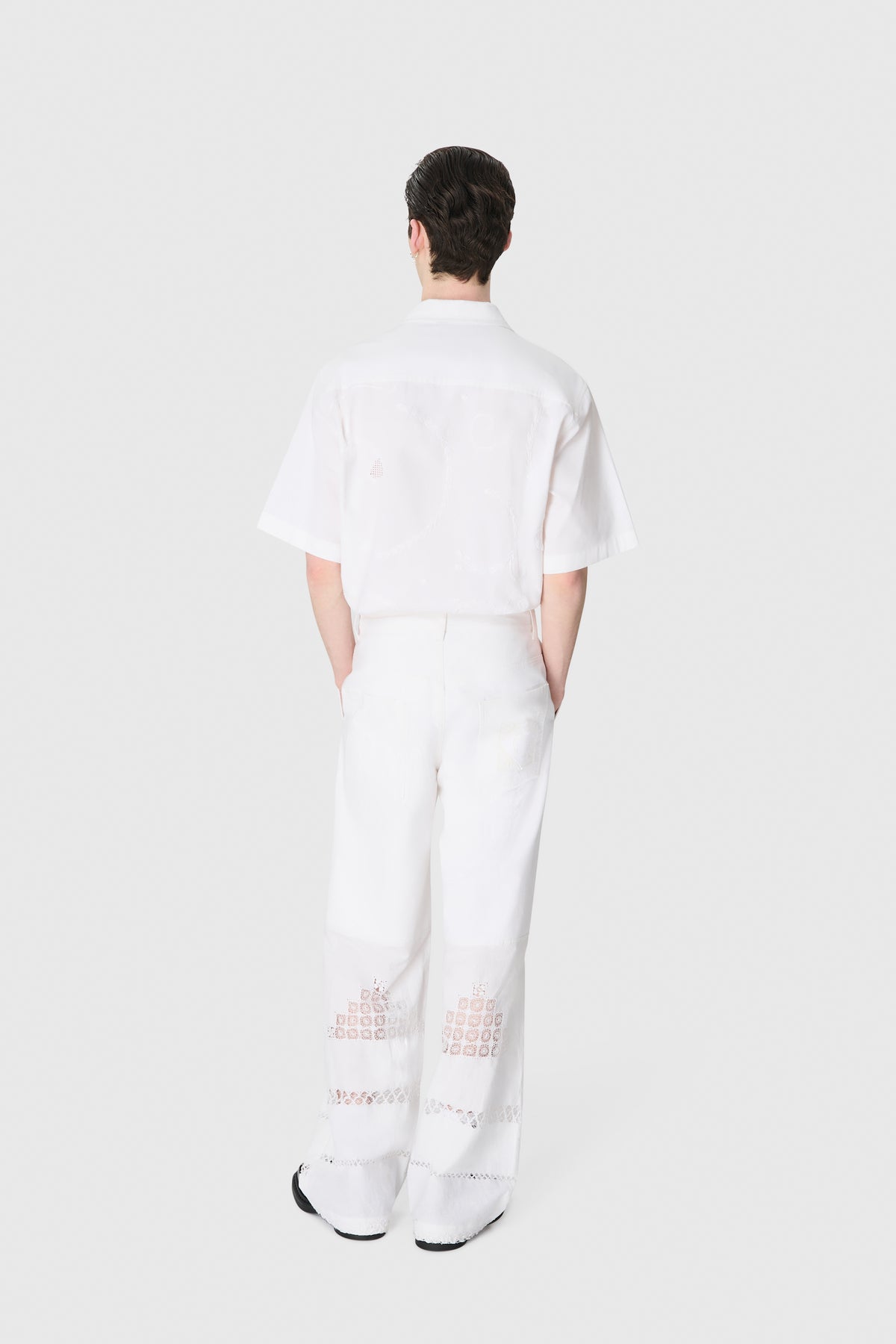 REGENERATED HOUSEHOLD LINEN STRAIGHT TROUSERS, image 5 of 7