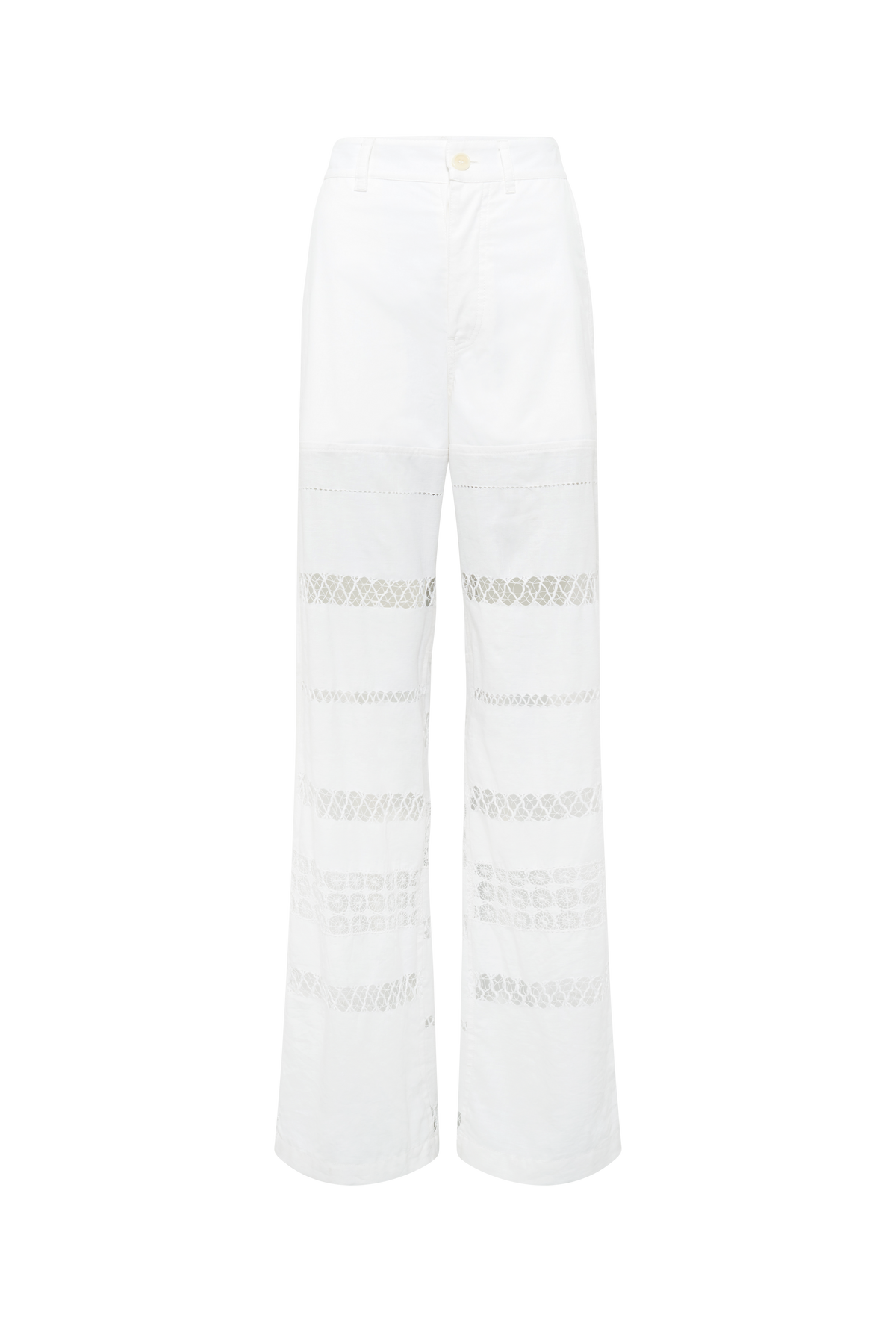 REGENERATED HOUSEHOLD LINEN STRAIGHT TROUSERS