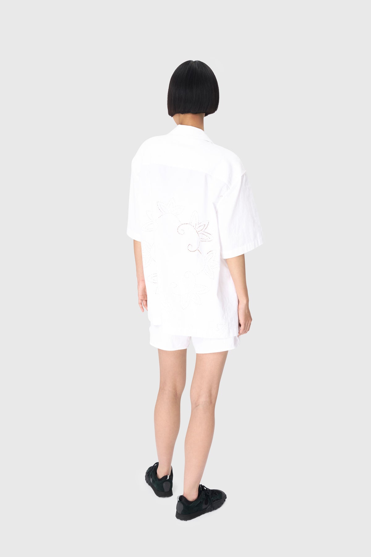 Upcycled Household Linen Bowling Shirt