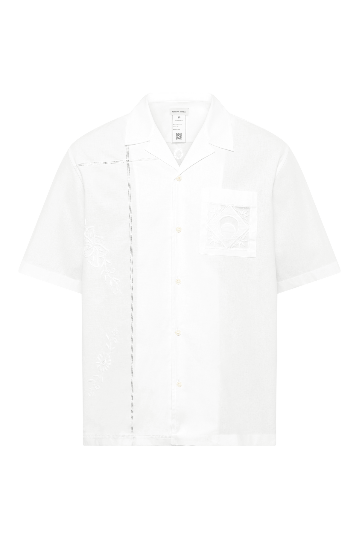 Upcycled Household Linen Bowling Shirt
