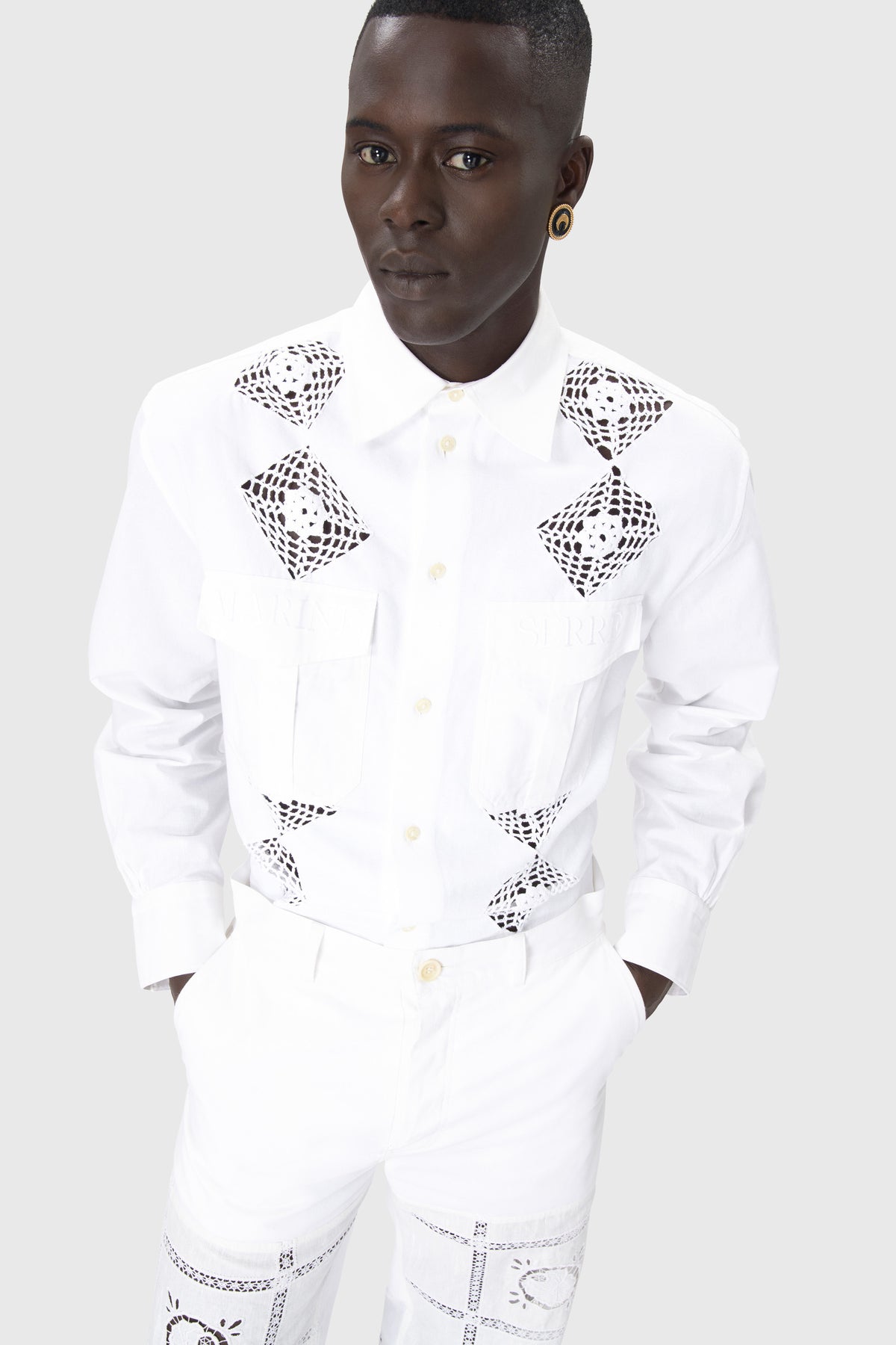 Upcycled Household Linen Twin Pocket Shirt