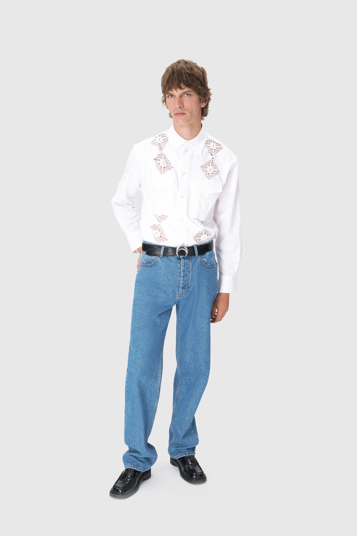 Upcycled Household Linen Twin Pocket Shirt, image 8 of 15